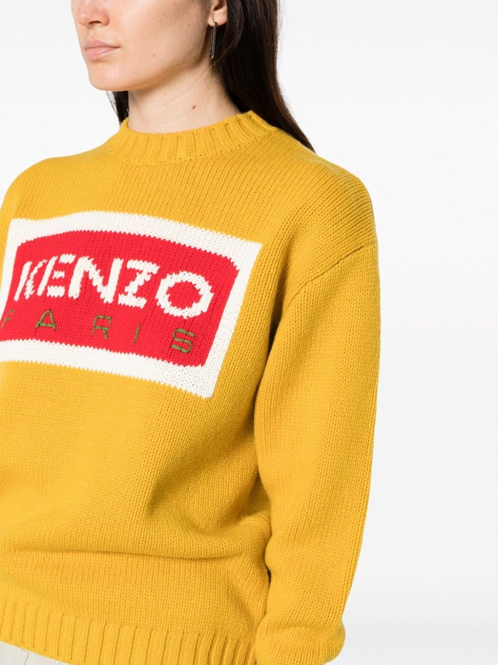 intarsia-knit logo jumper - 5