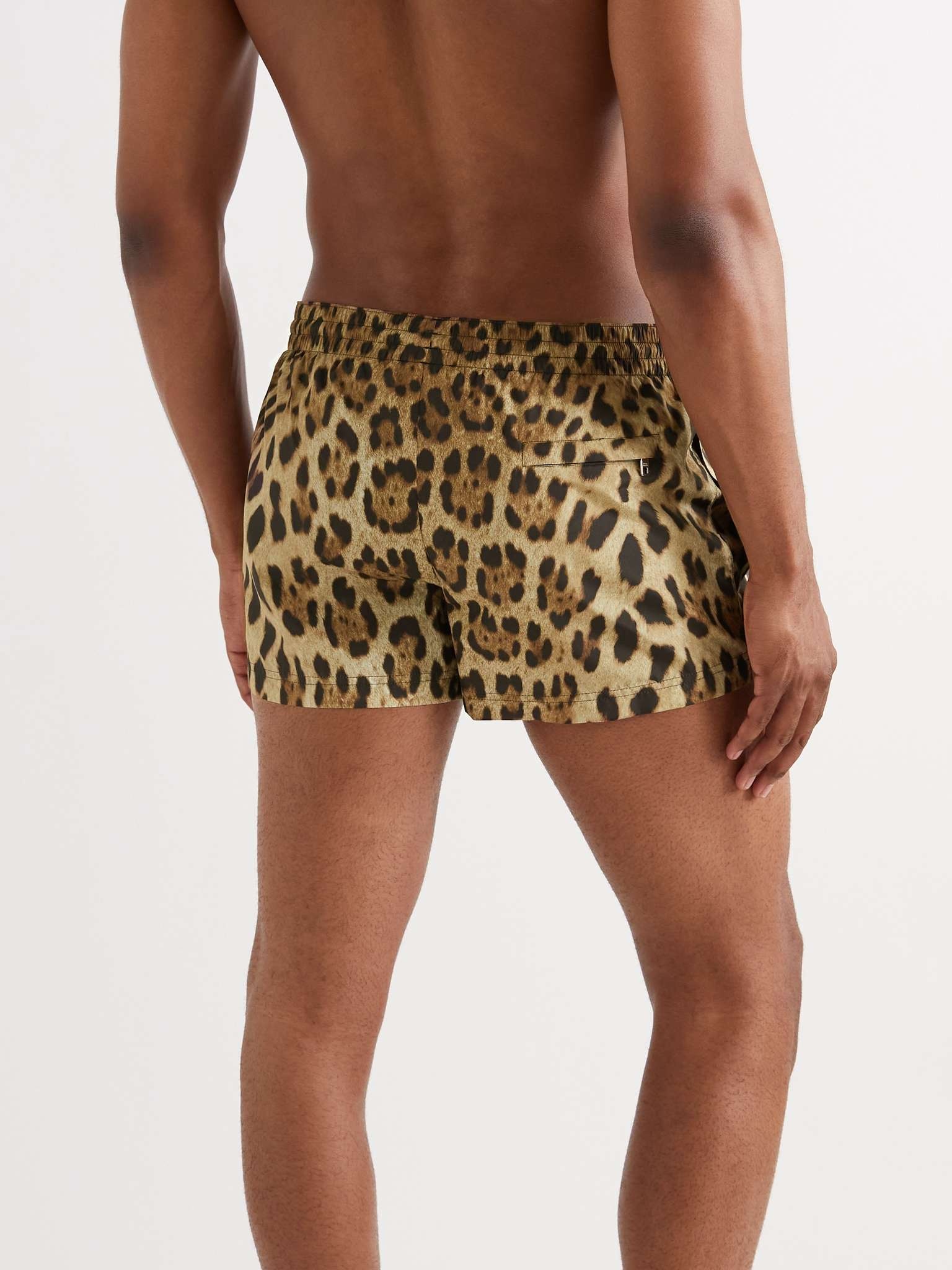 Slim-Fit Short-Length Leopard-Print Swim Shorts - 3