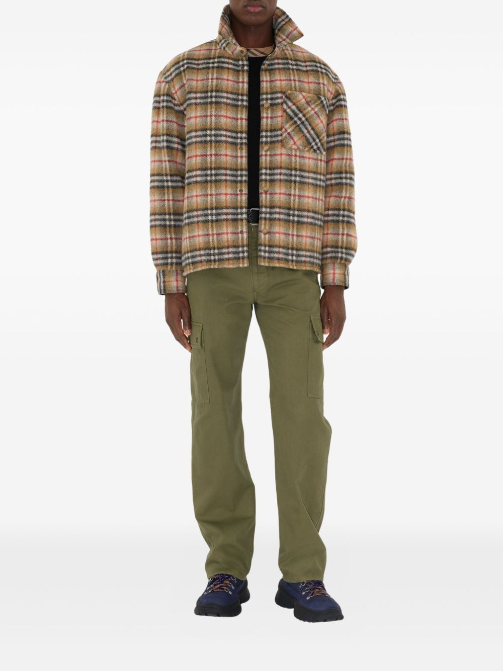 Burberry Men Check Wool Overshirt - 2