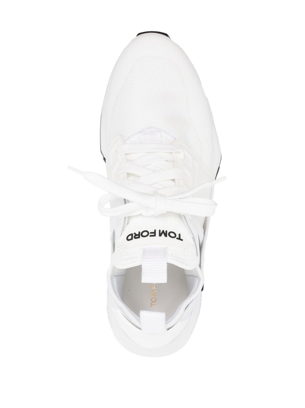 logo-patch lace-up sneakers - 4