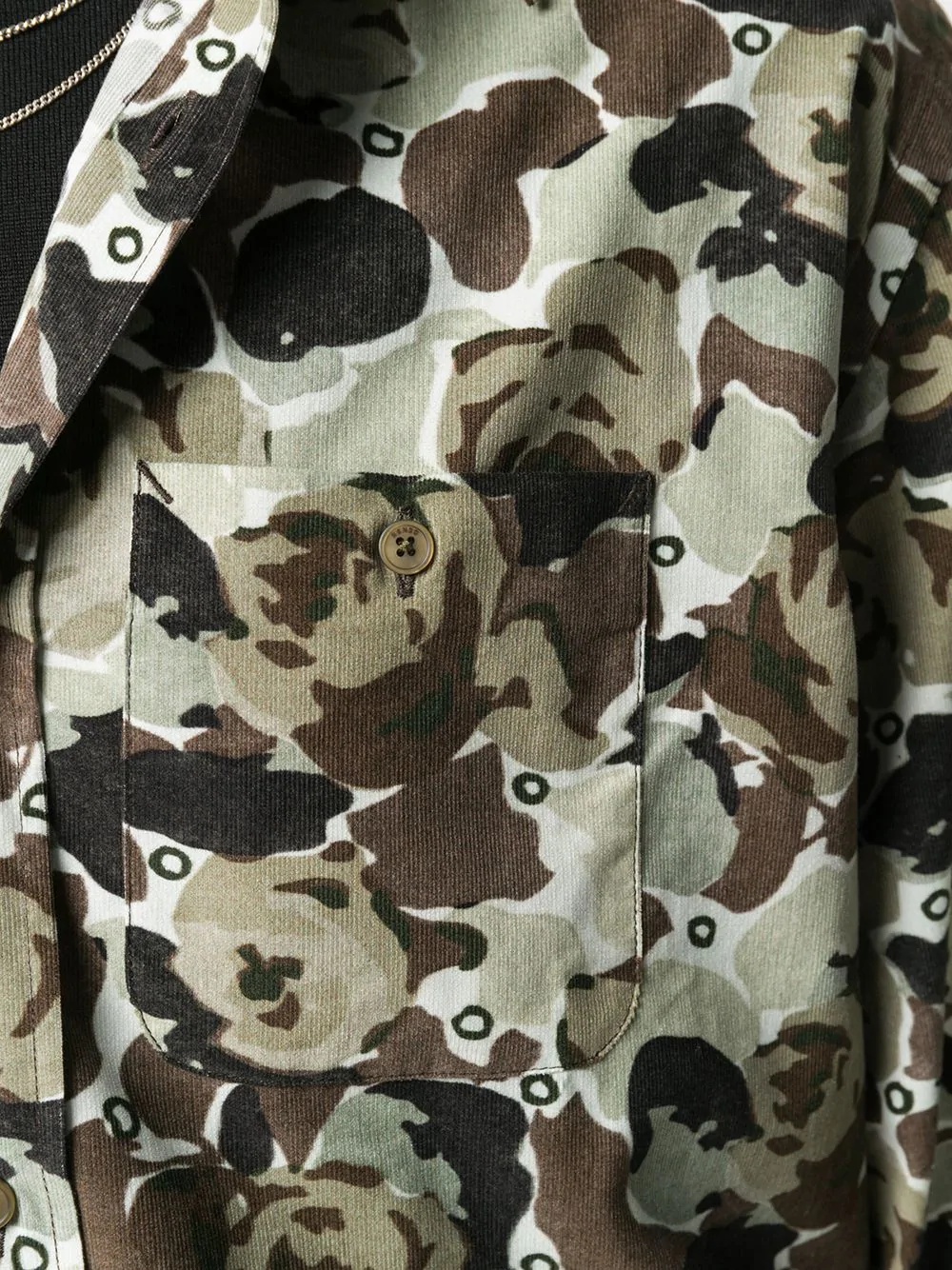 rose camouflage-print long-sleeve shirt - 5