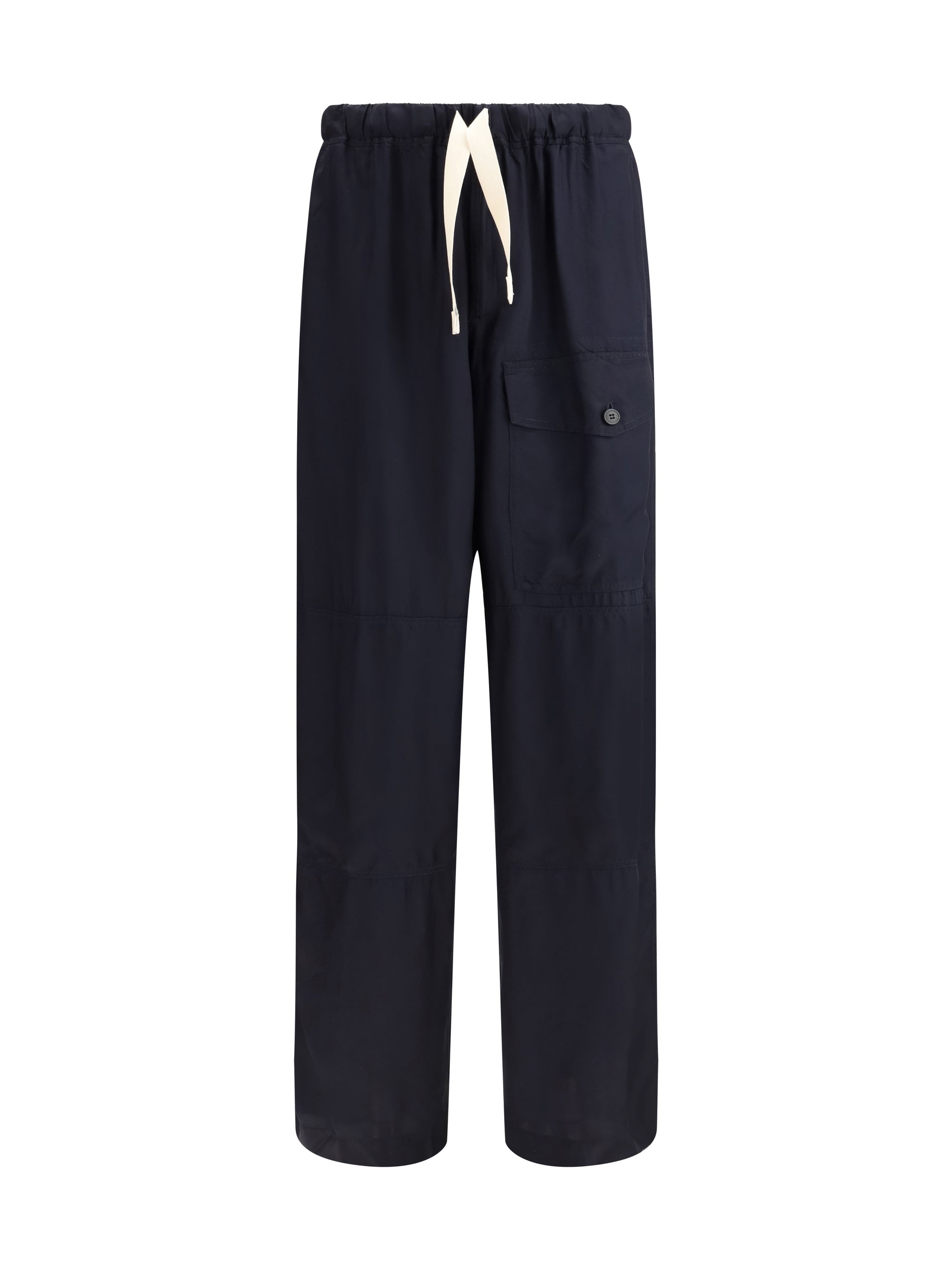 Dries Van Noten Men Wide Satin Pants - 1