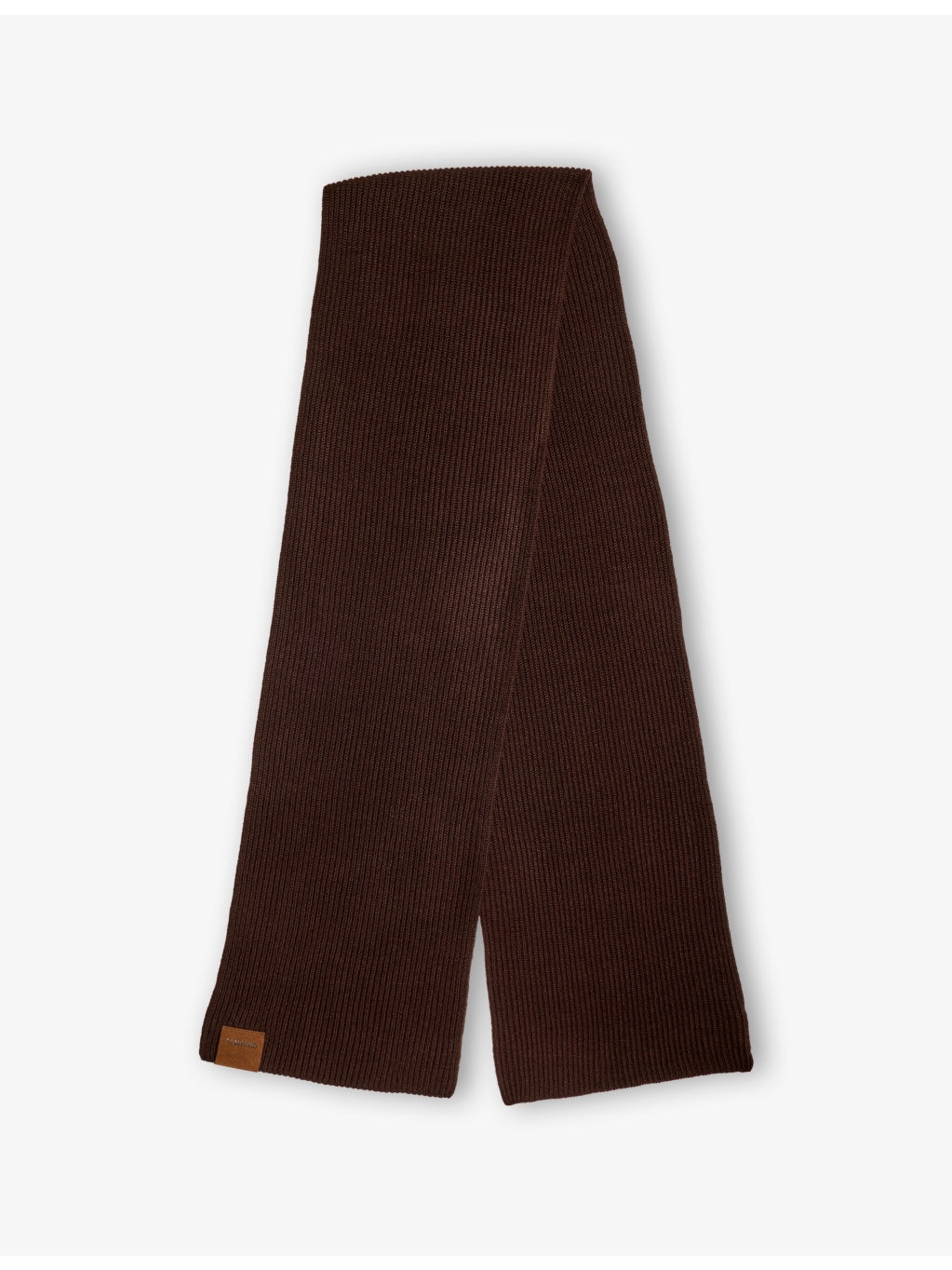 Logo-Tab Brushed Cashmere Scarf - 1