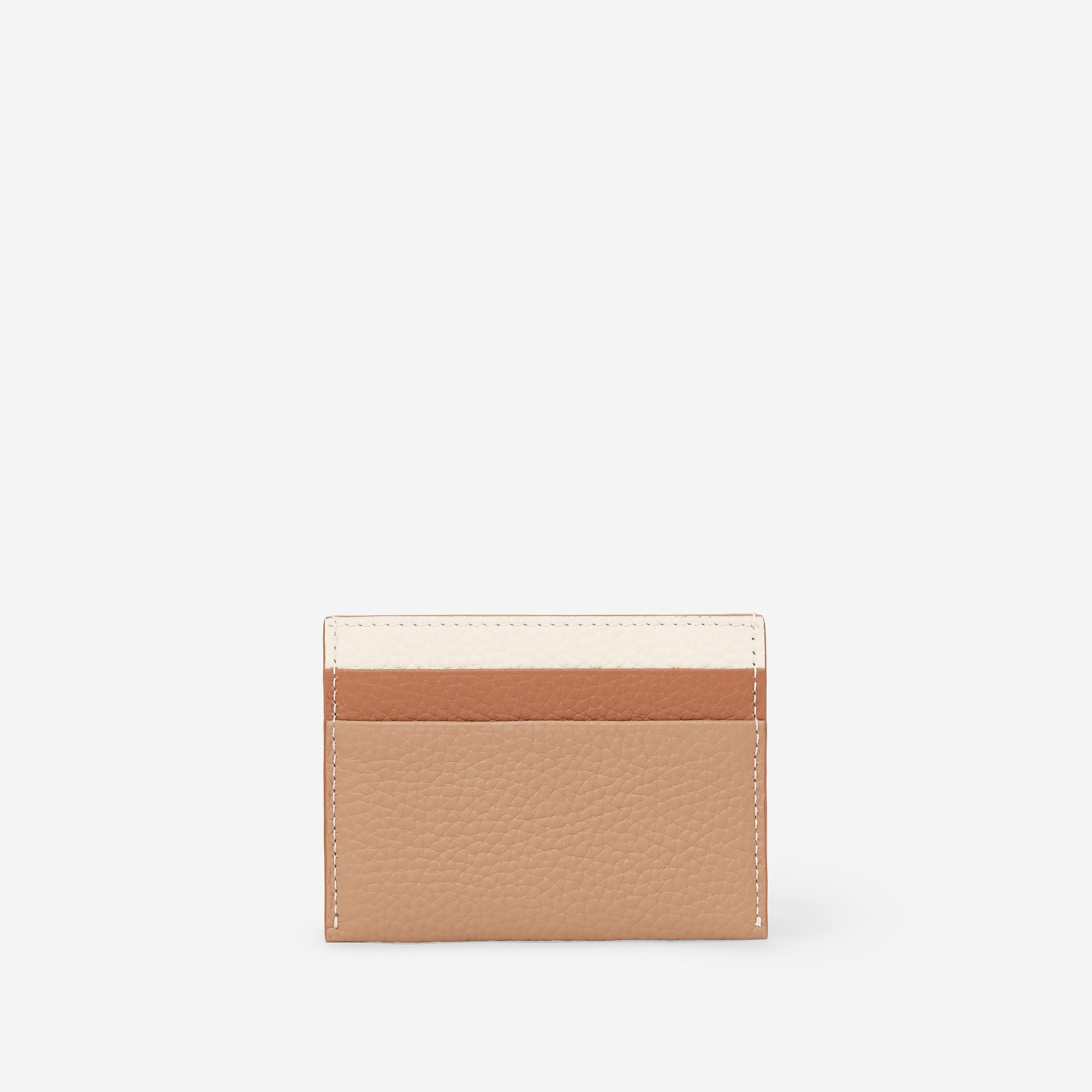 Tri-tone Grainy Leather TB Card Case - 3