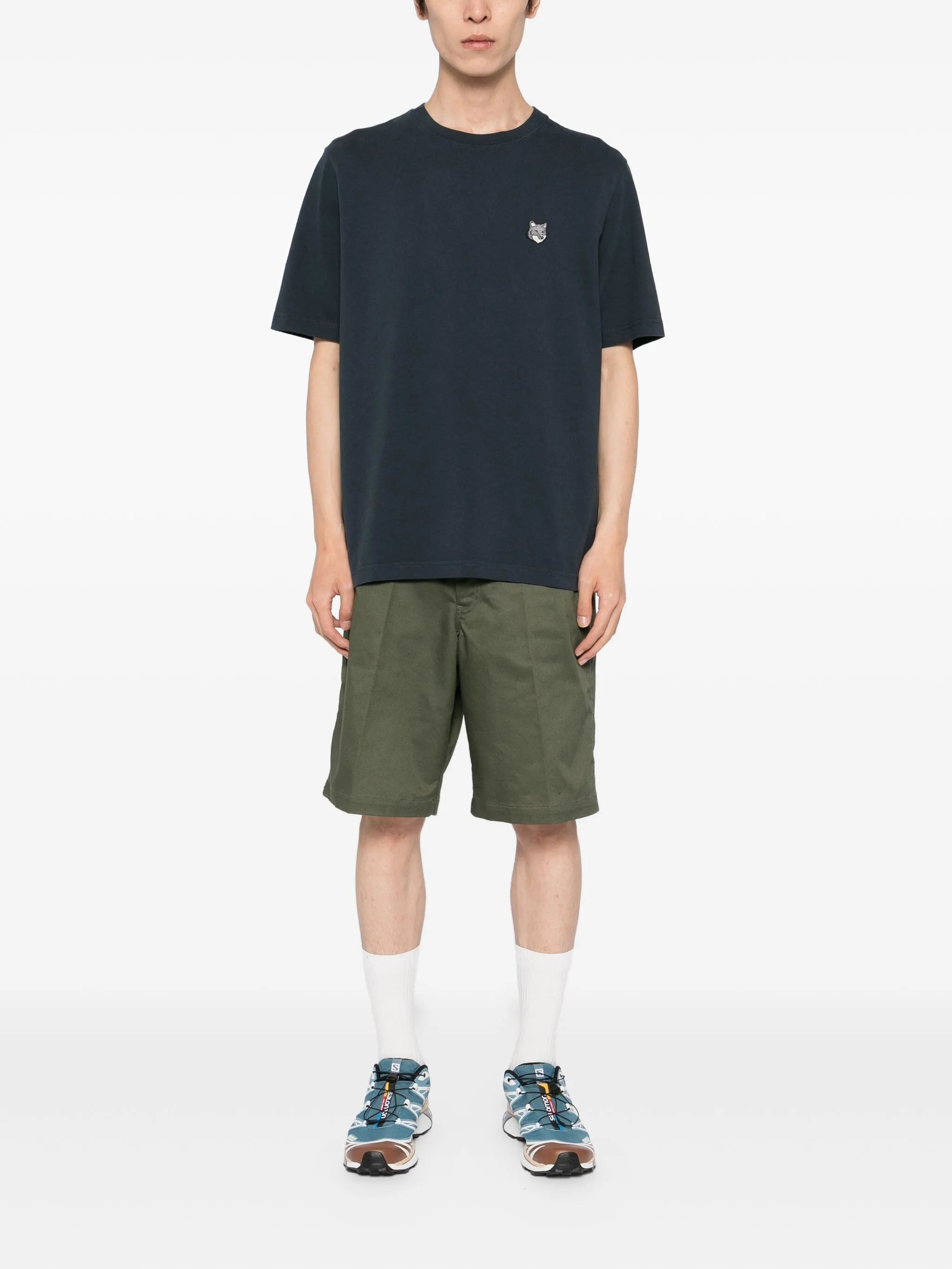 Maison Kitsuné Fox-head Embroidered T-shirt - 4