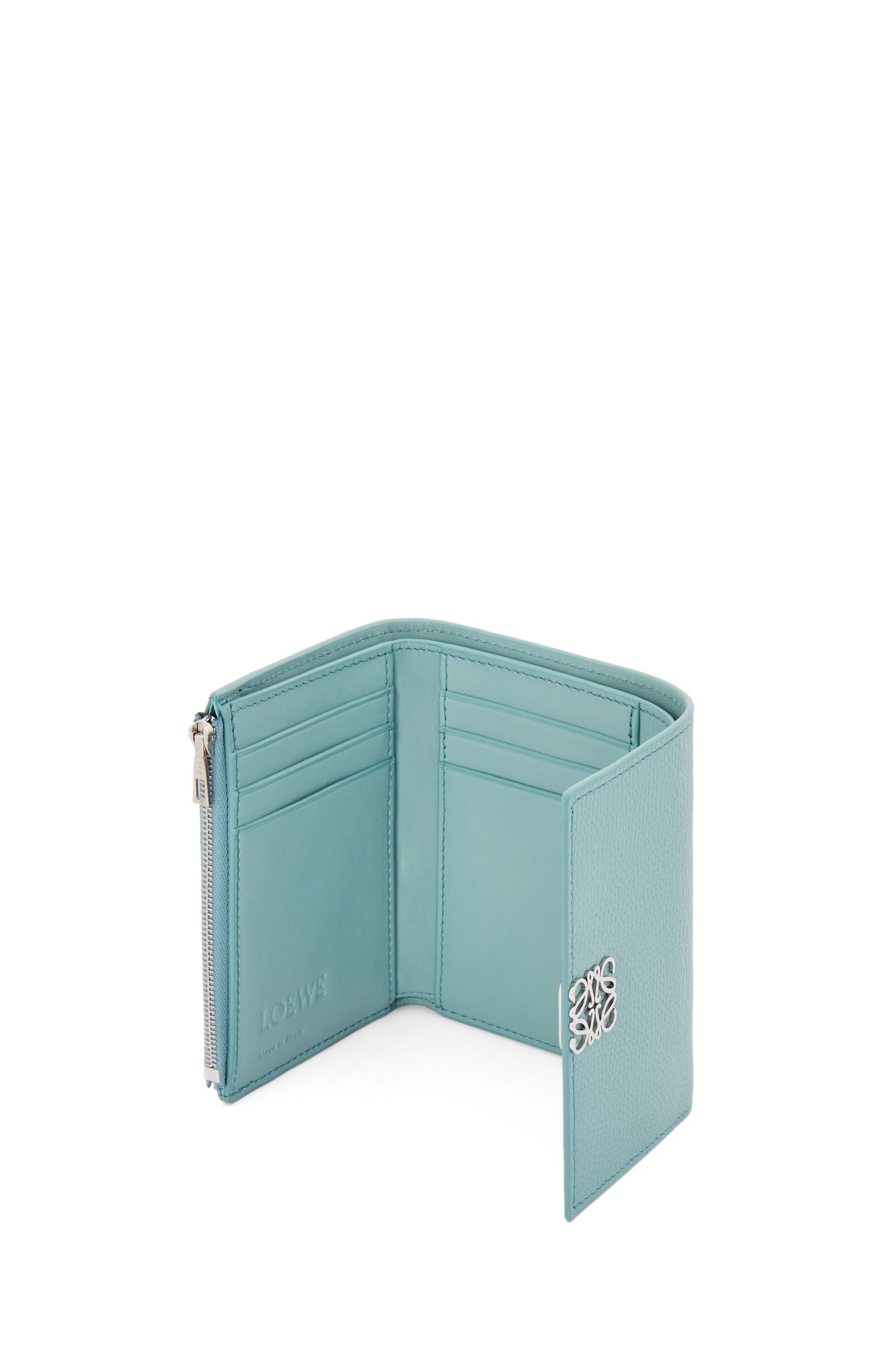 Anagram small vertical wallet in pebble grained calfskin 3
