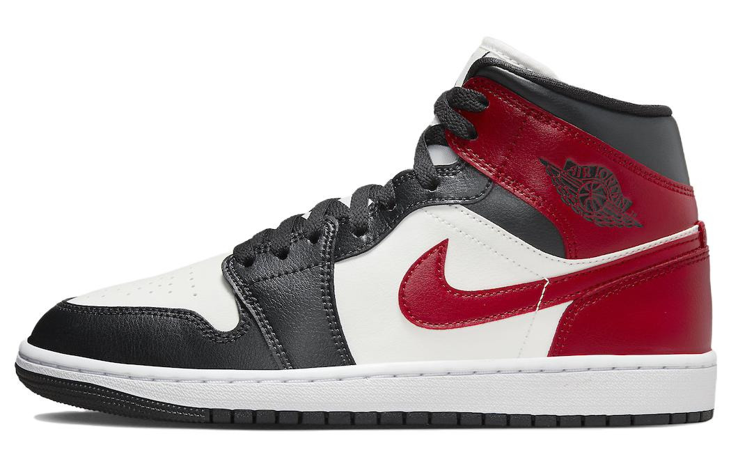(WMNS) Air Jordan 1 Mid 'Black Toe' BQ6472-160 - 2