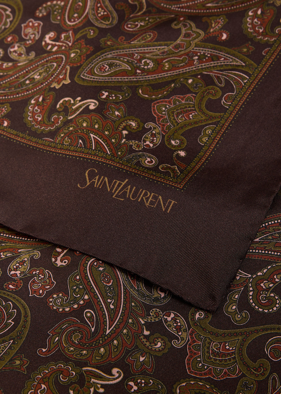 Saint Laurent Carre Paisley-print Silk Scarf - 3