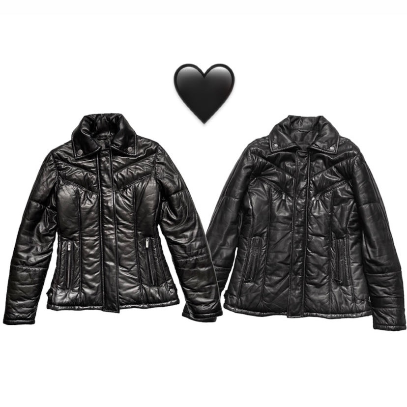 Gucci Fall 1998 Tom Ford Lambskin Leather Quilted Down Puffer Jacket 48 - 2