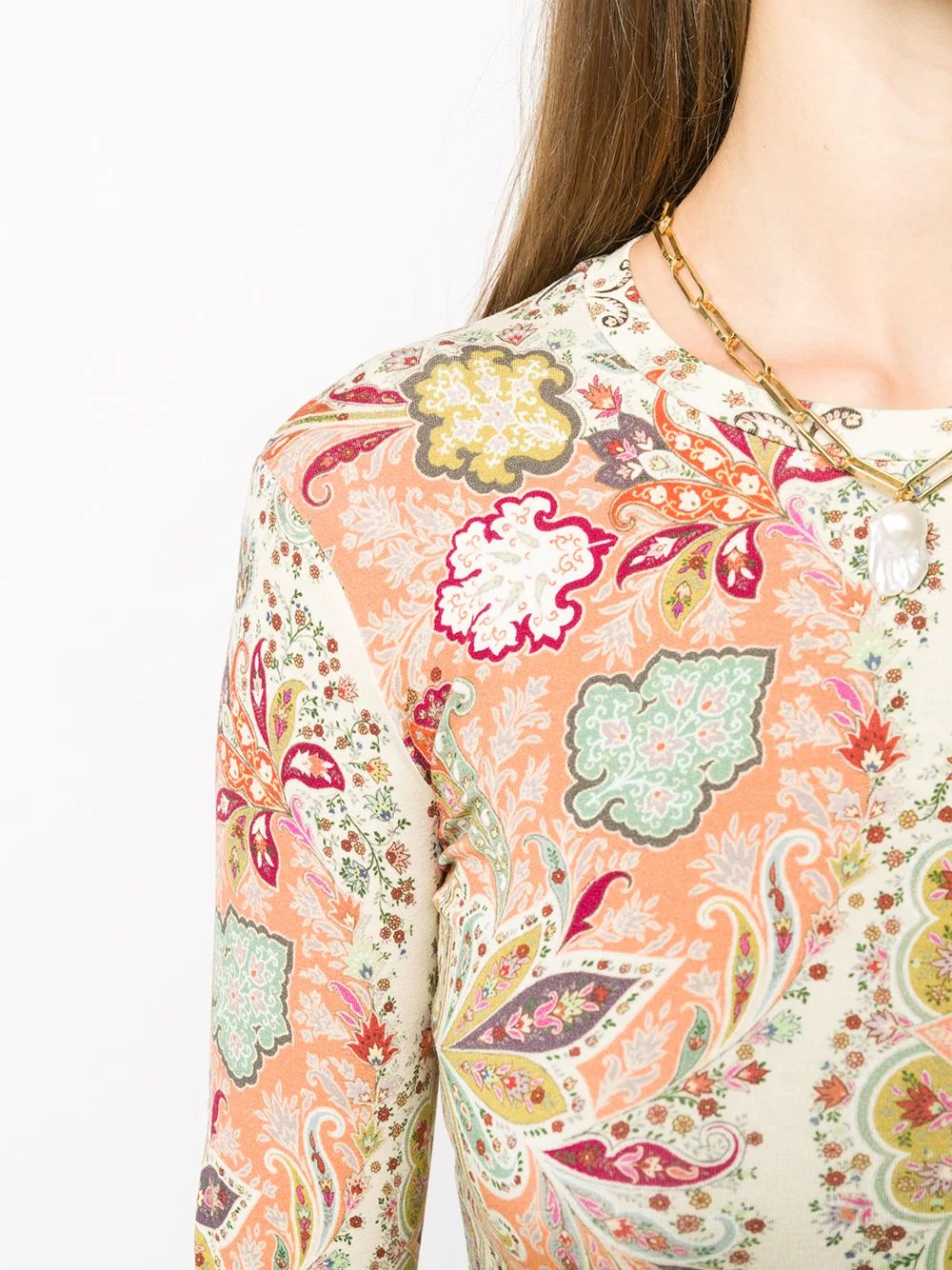 long sleeved paisley top - 5