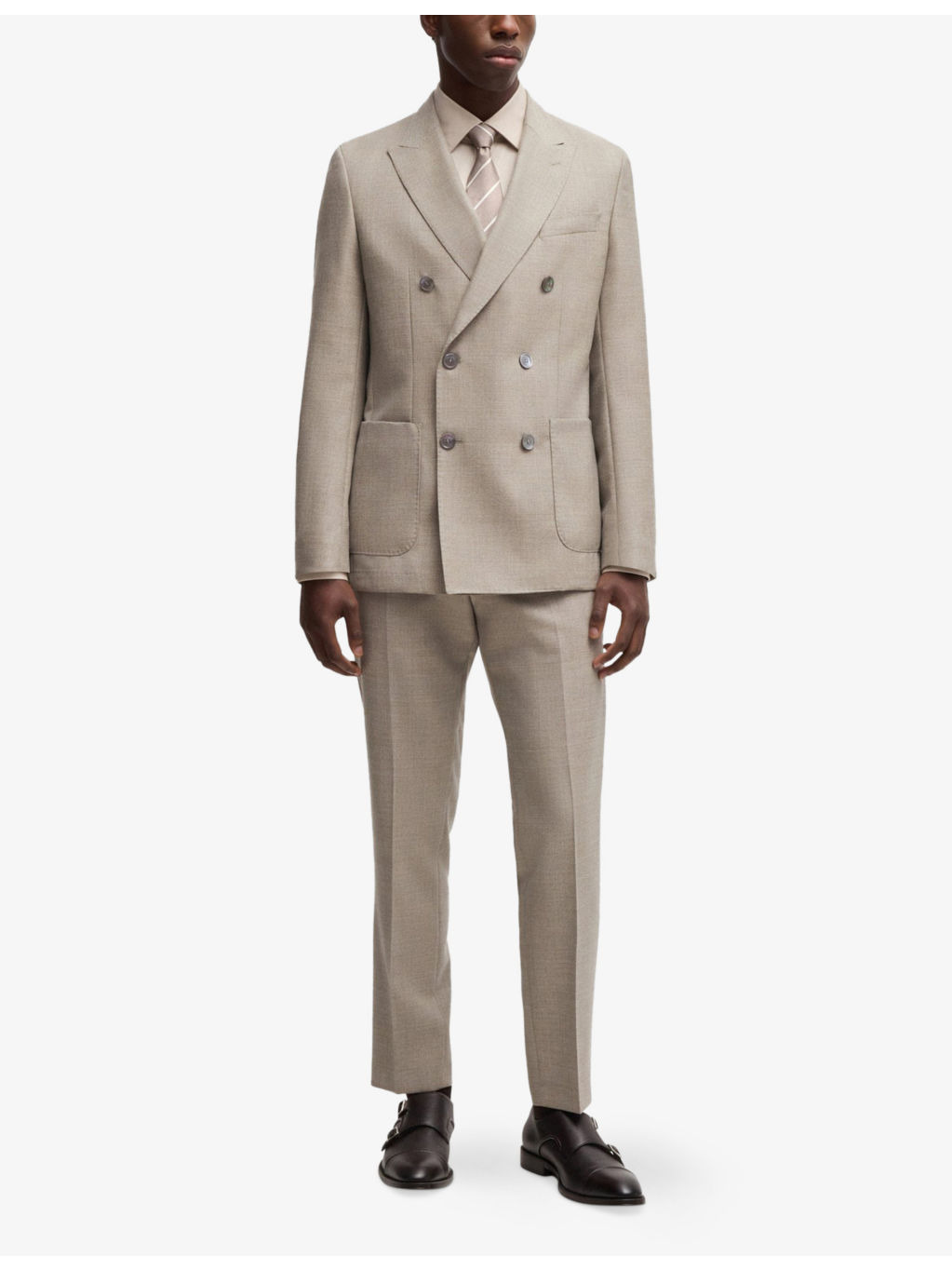 Double-Breasted Slim-Fit Wool Blazer - 2