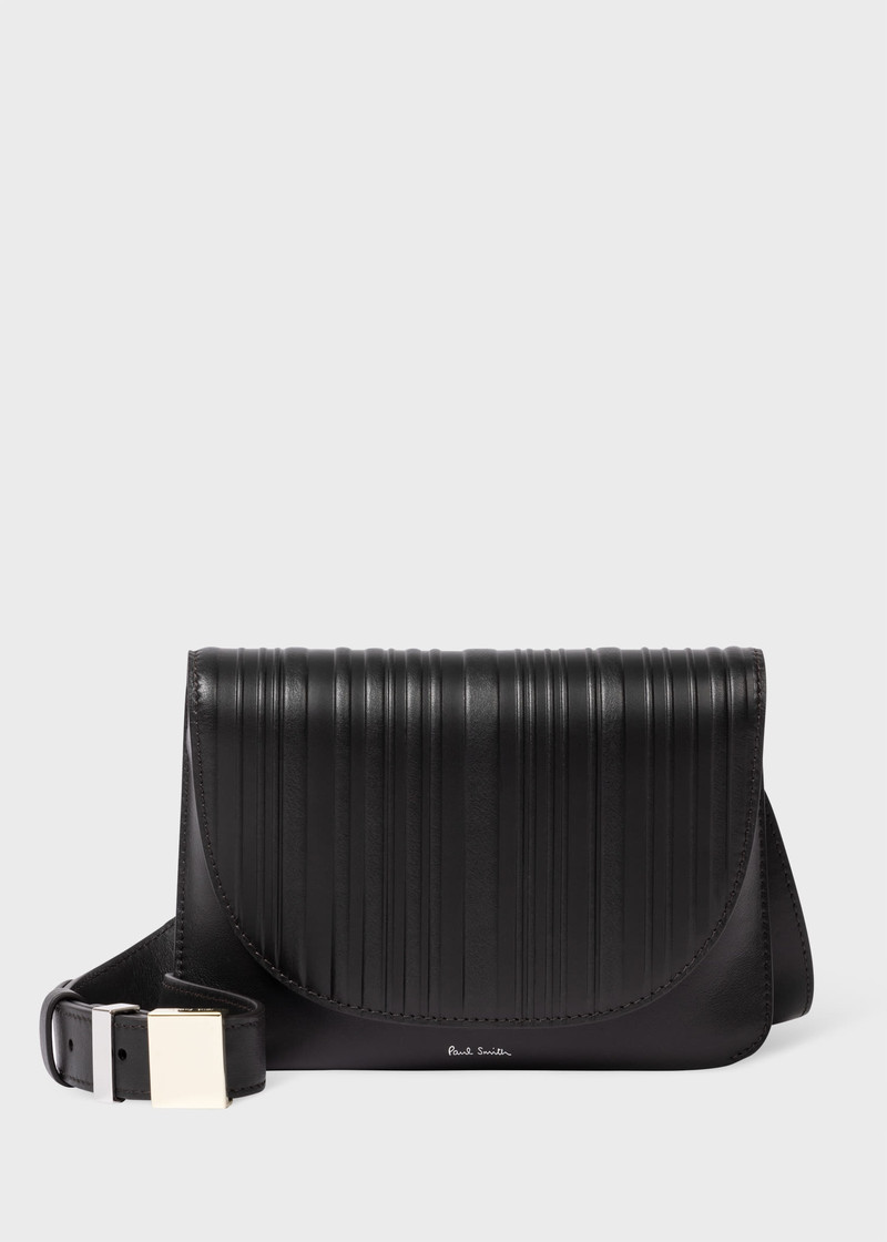 Dark Brown 'Shadow Stripe' Cross Body Bag 1