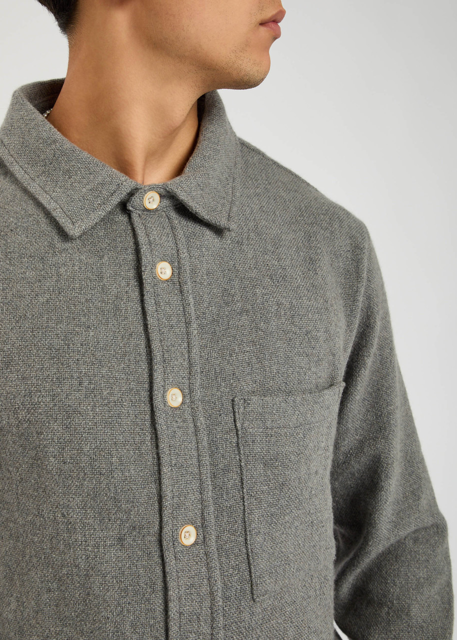 The Elder Statesman Melange Cashmere-woven Overshirt - 5