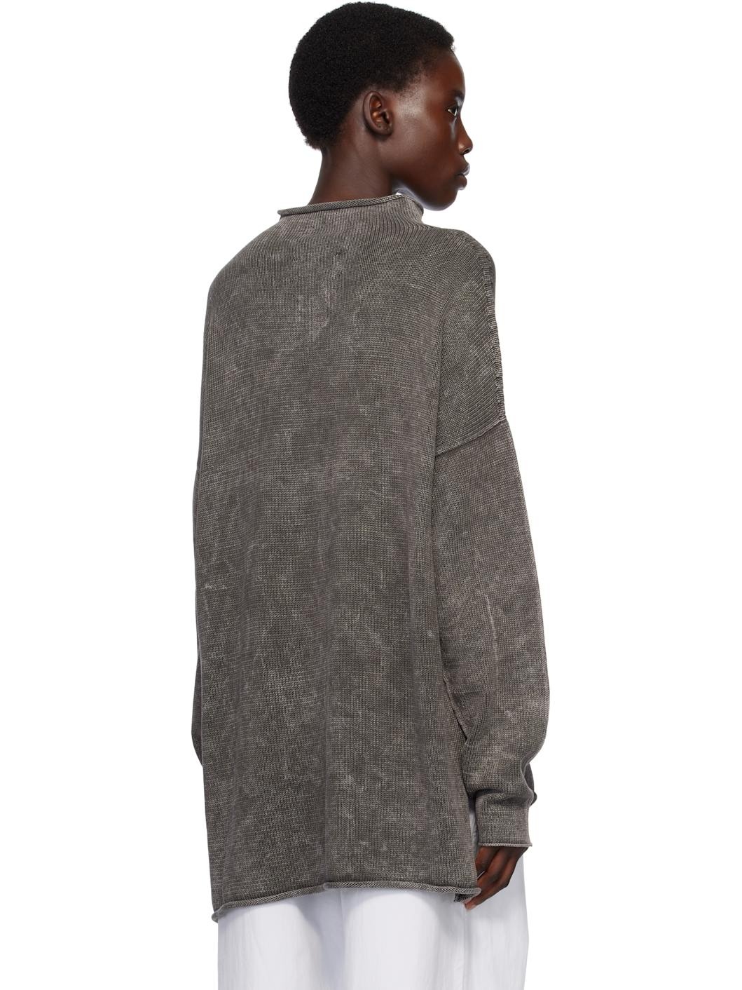Gray Fade Rollneck Sweater - 3