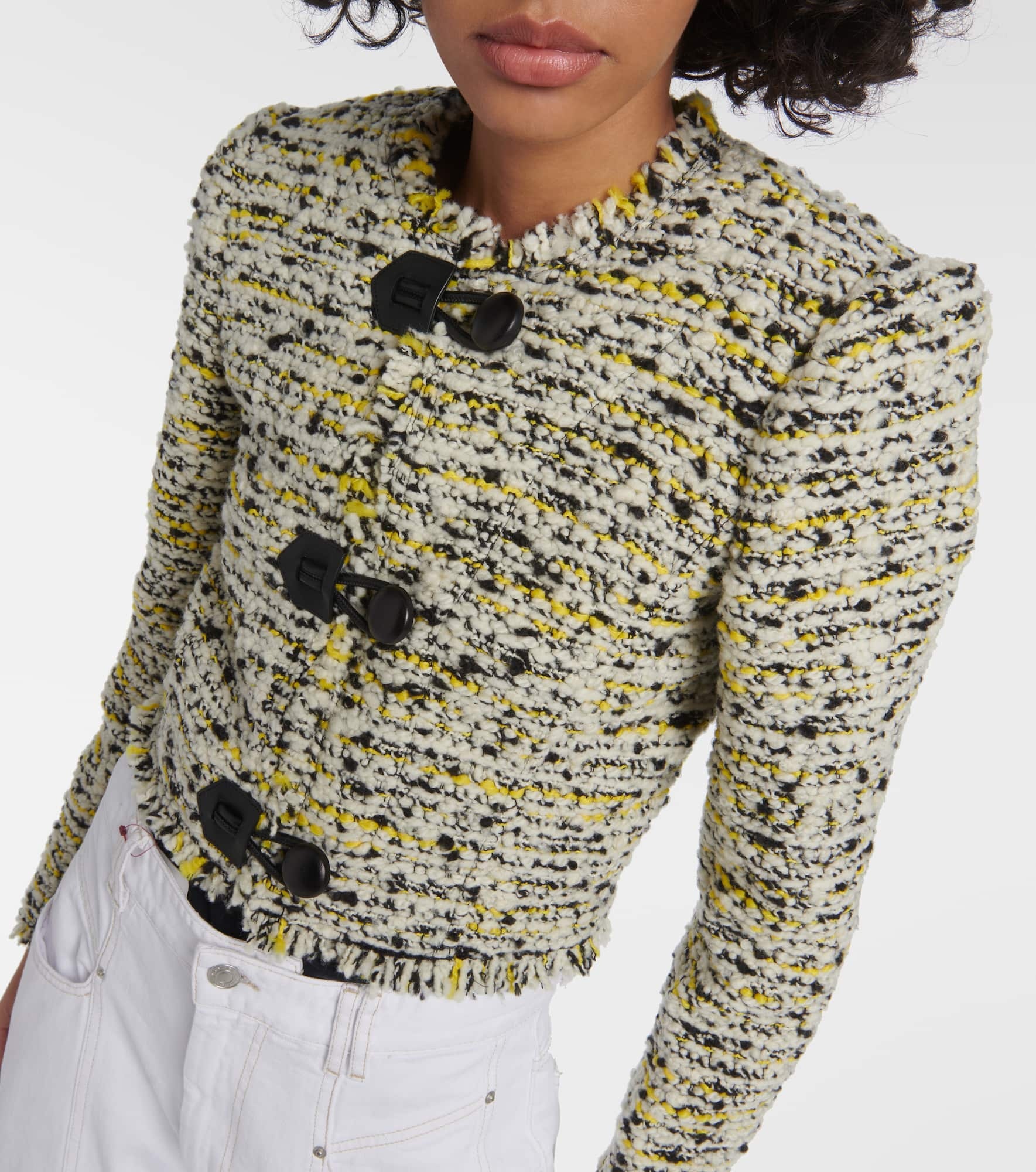 Gradilia cropped wool-blend jacket - 4