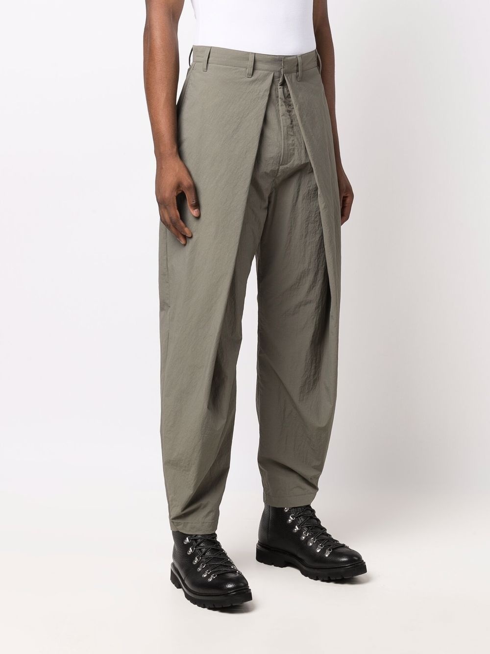 logo-embroidered tapered trousers - 3