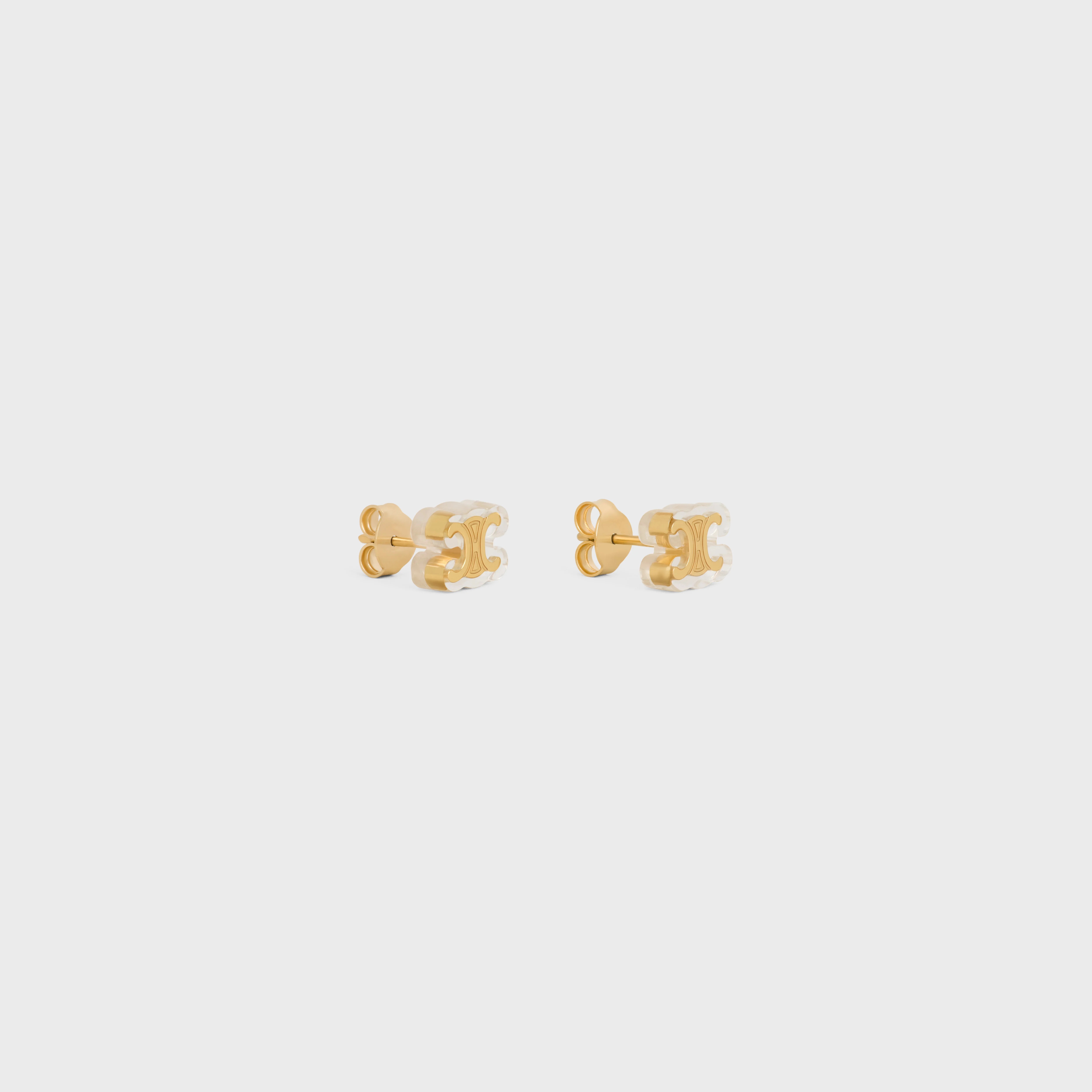 Celine Glaçon Studs in Brass with Gold finish and Resin - 2