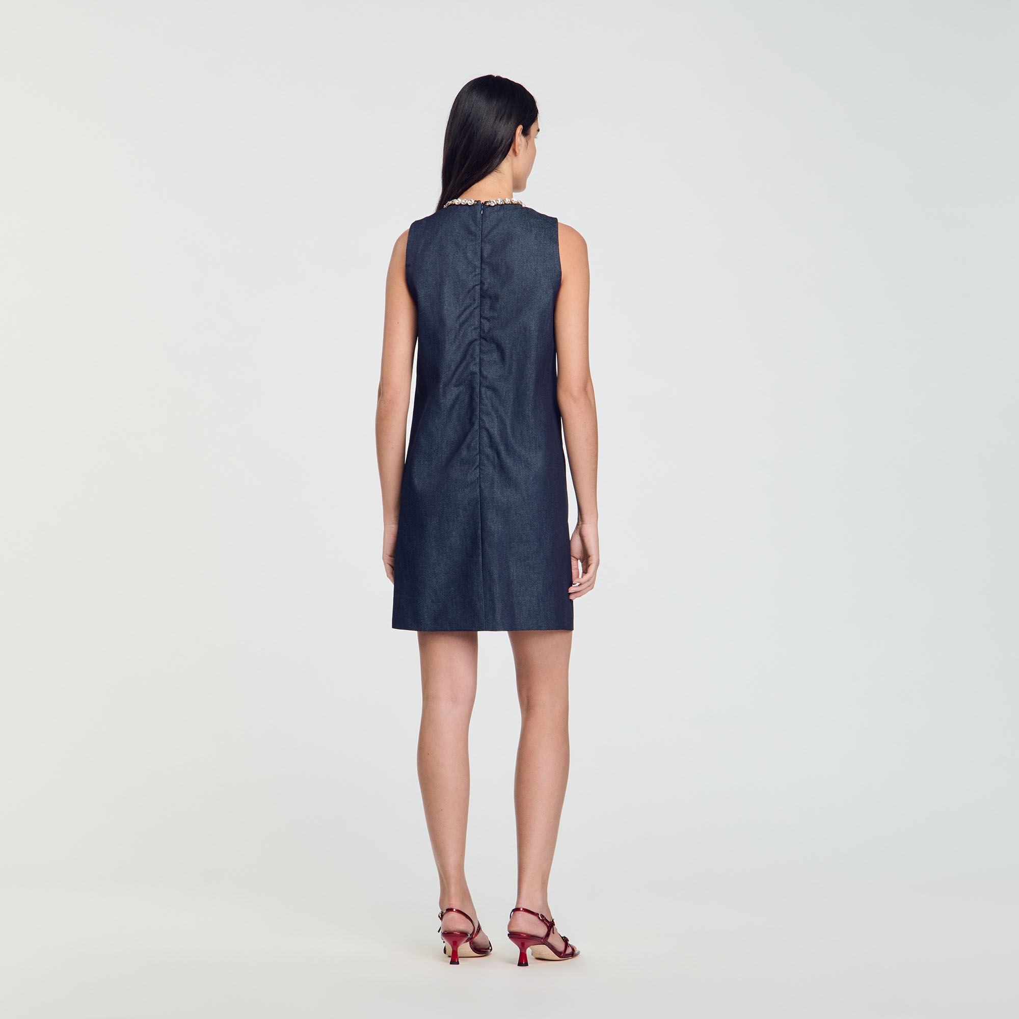 SHORT RHINESTONE DRESS - 5