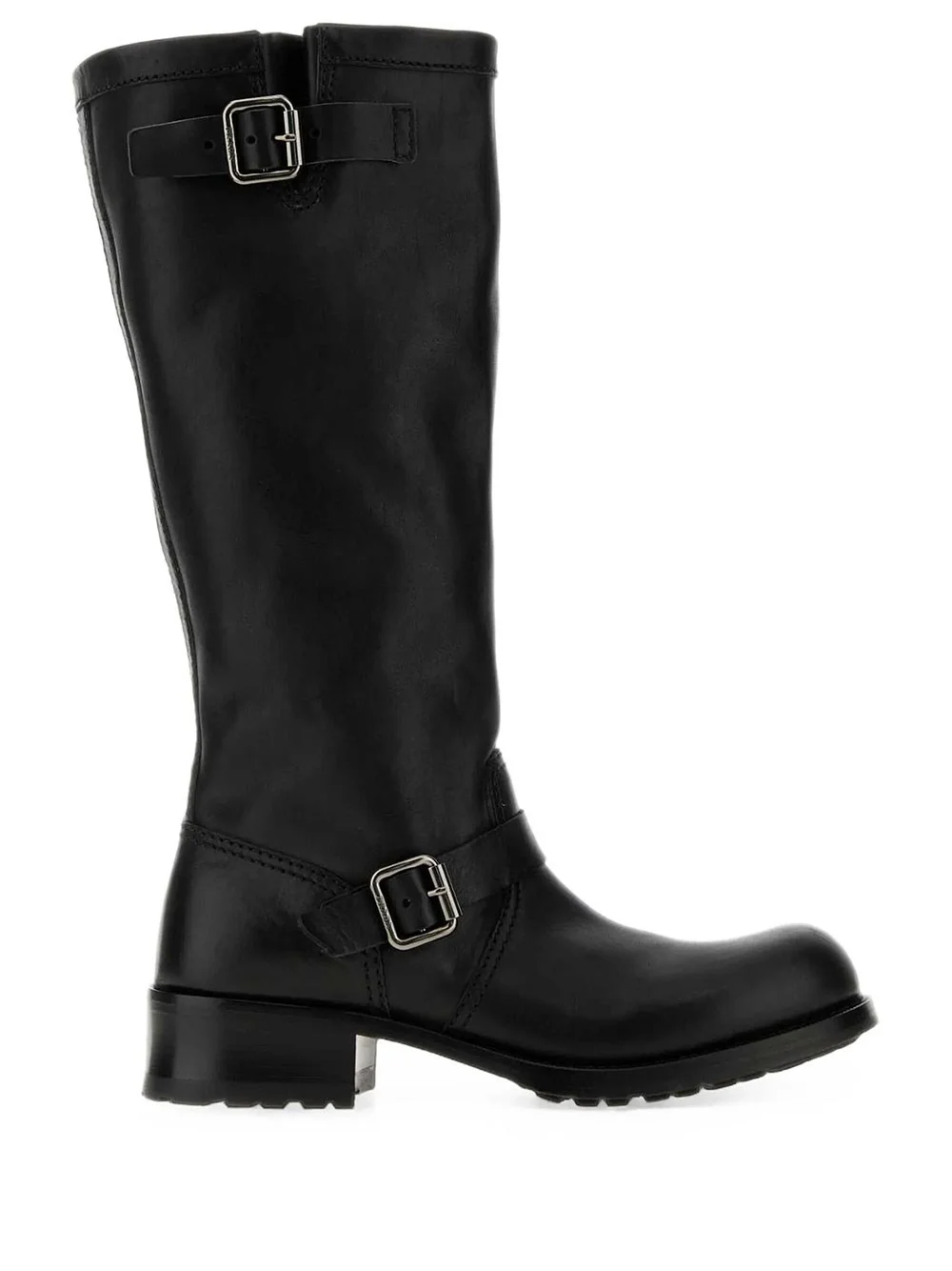 LEATHER BOOTS WITH DOUBLE BUCKLE - 1