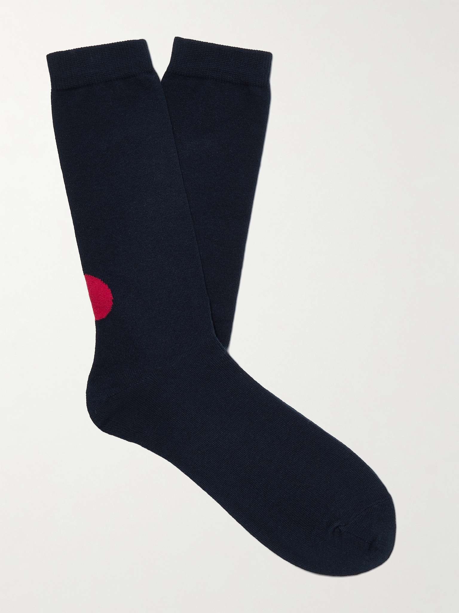 Intarsia Cotton-Blend Socks - 1