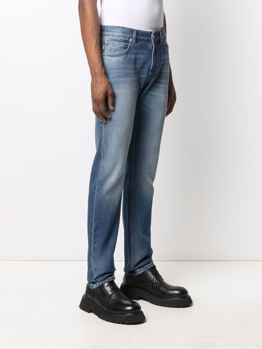 faded-effect straight-leg jeans - 3