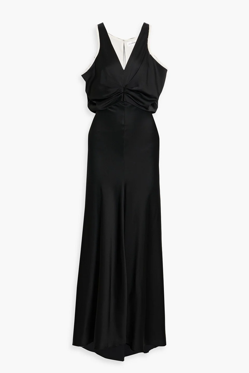Crepe-satin maxi dress - 1