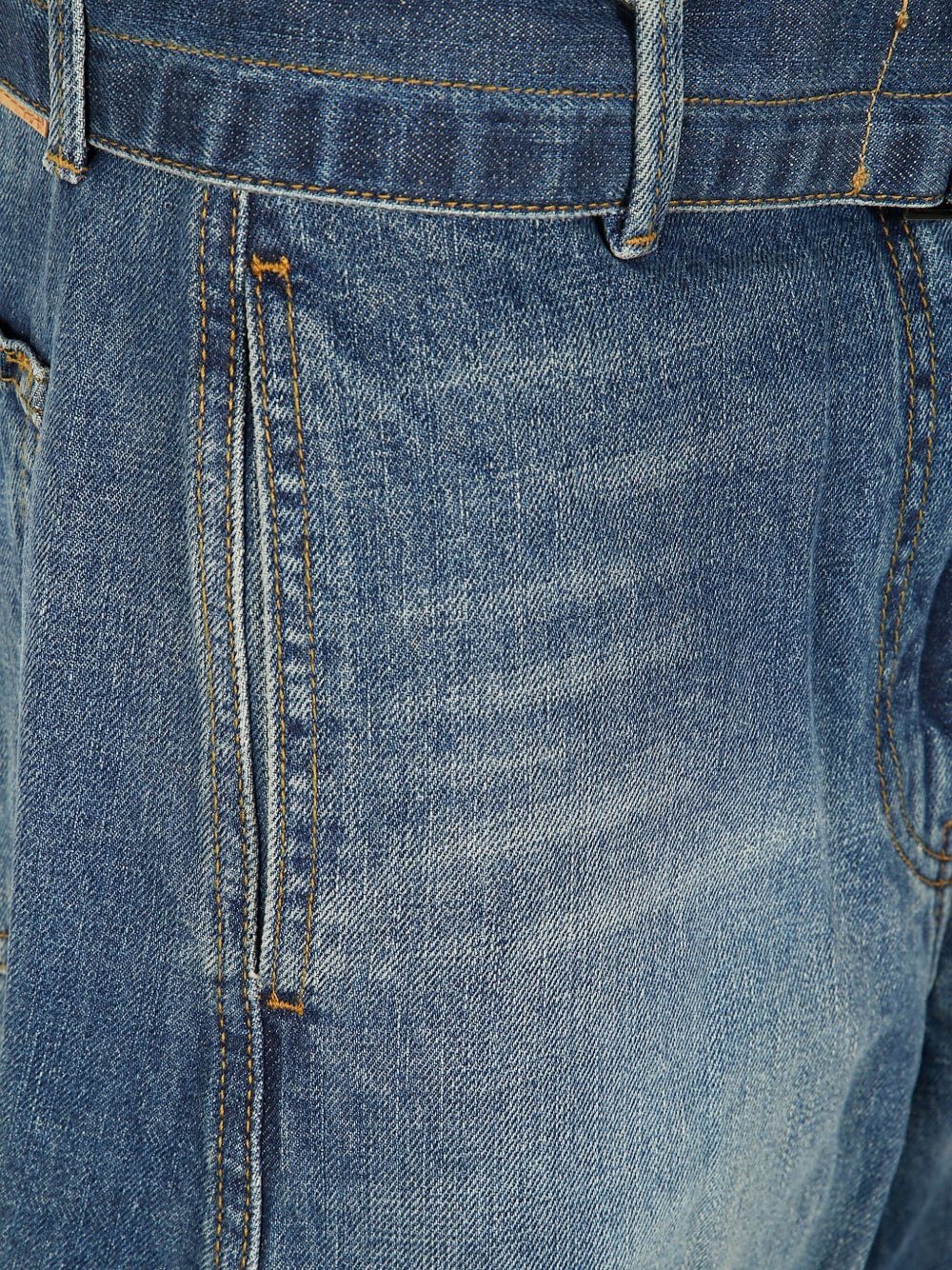 belted wide-leg jeans - 3