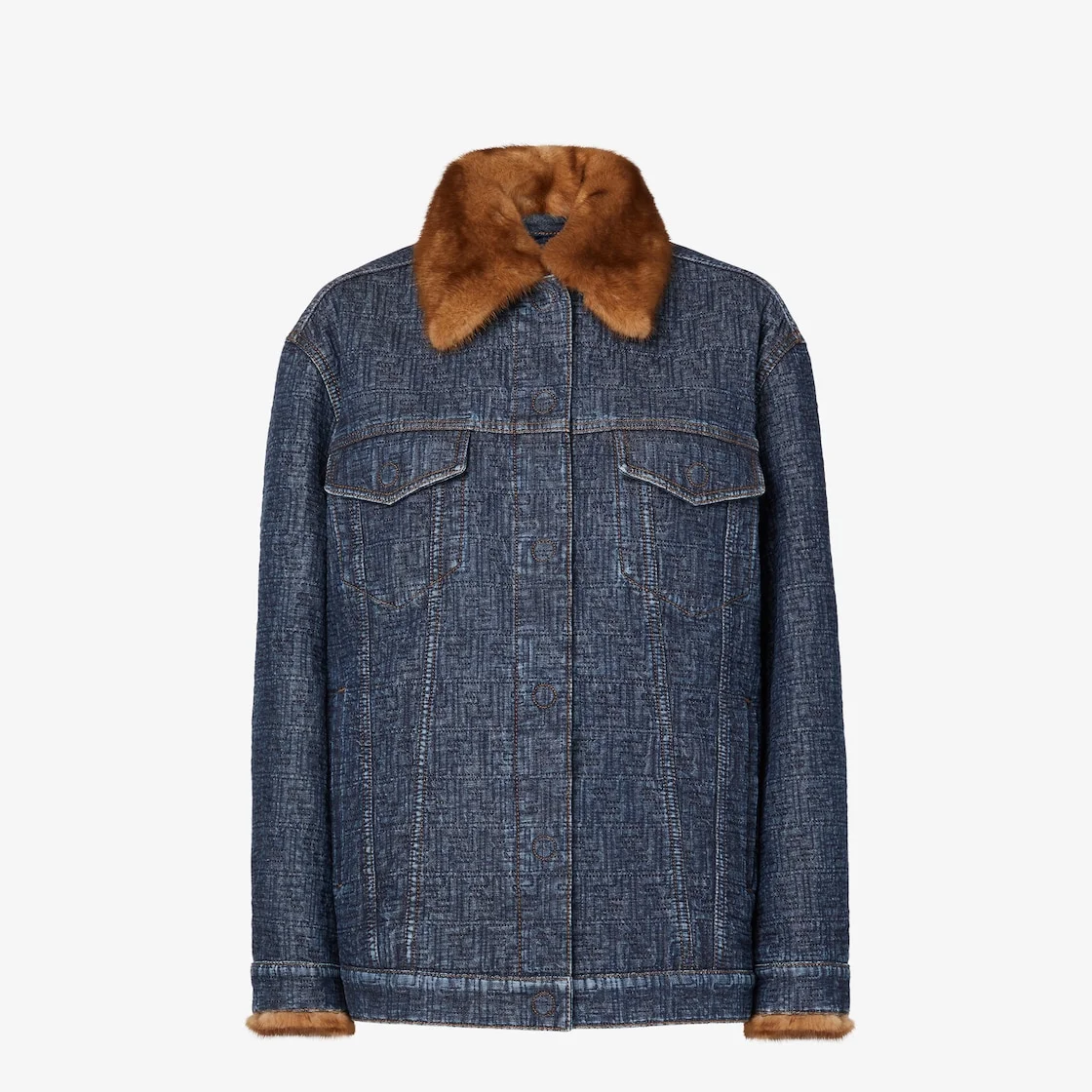 Jacket Dark blue FF denim blouson - 1