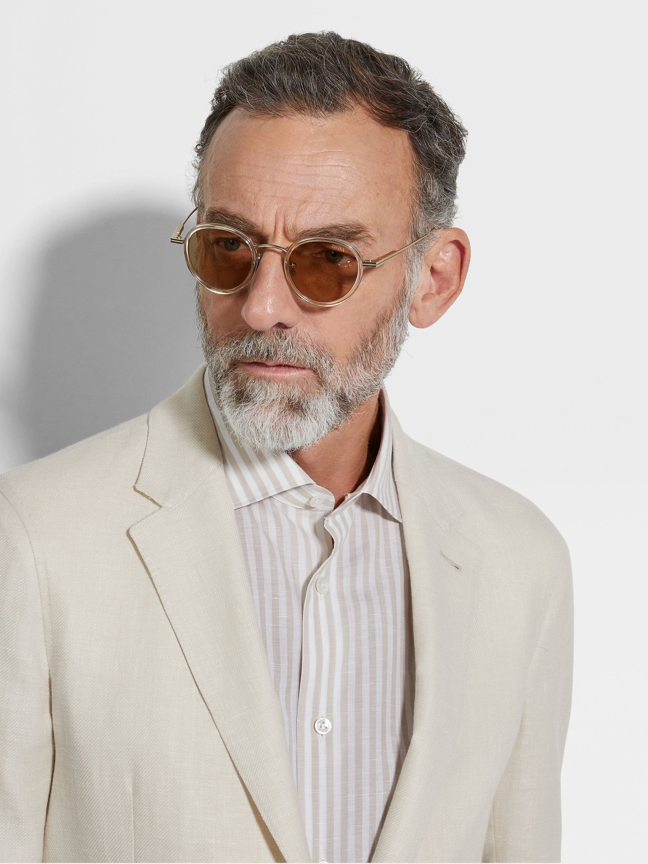 TRANSPARENT YELLOW TITANIUM AND ACETATE SUNGLASSES - 4