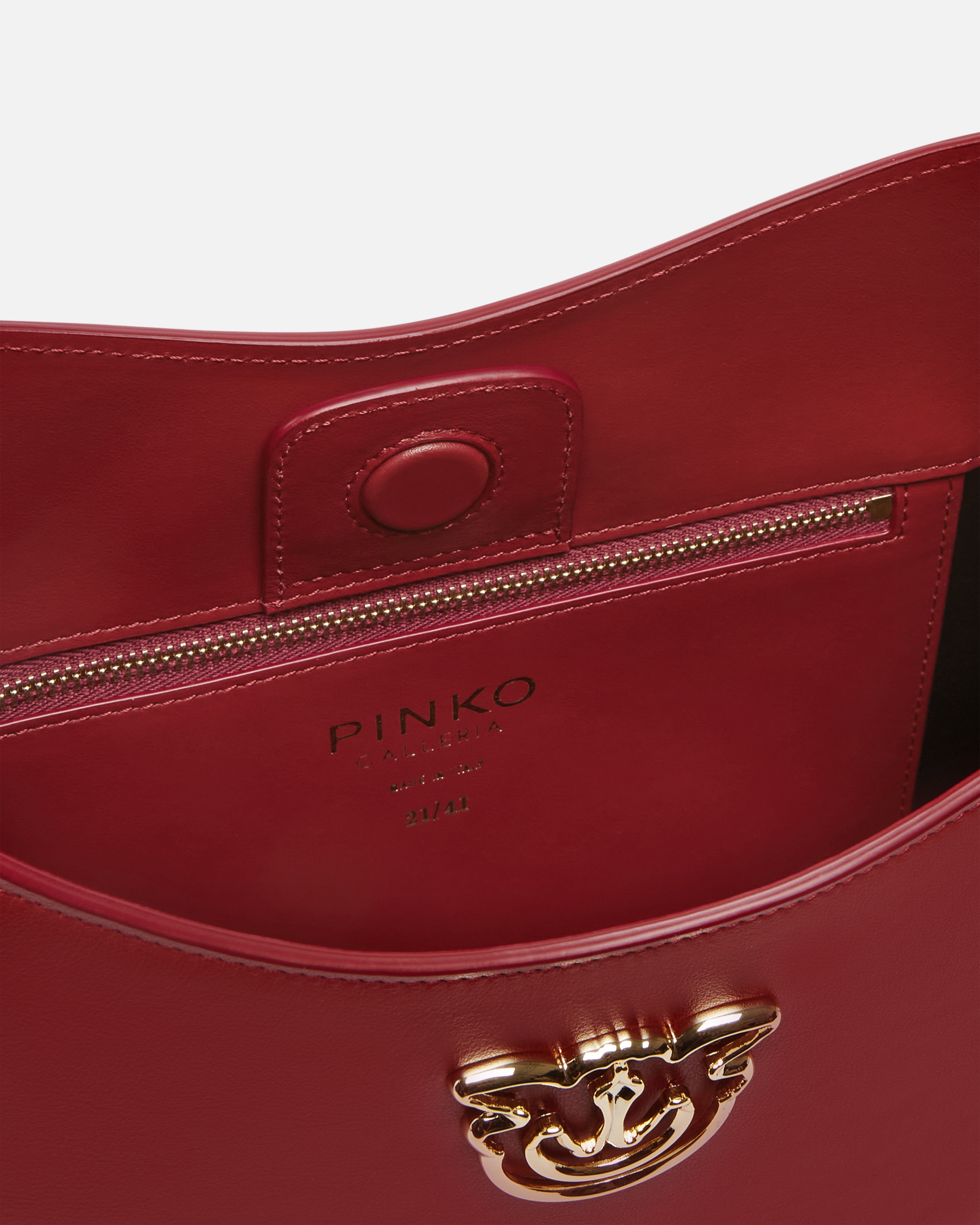 SMOOTH LEATHER HOBO SHOULDER BAG PINKO GALLERIA. - 4