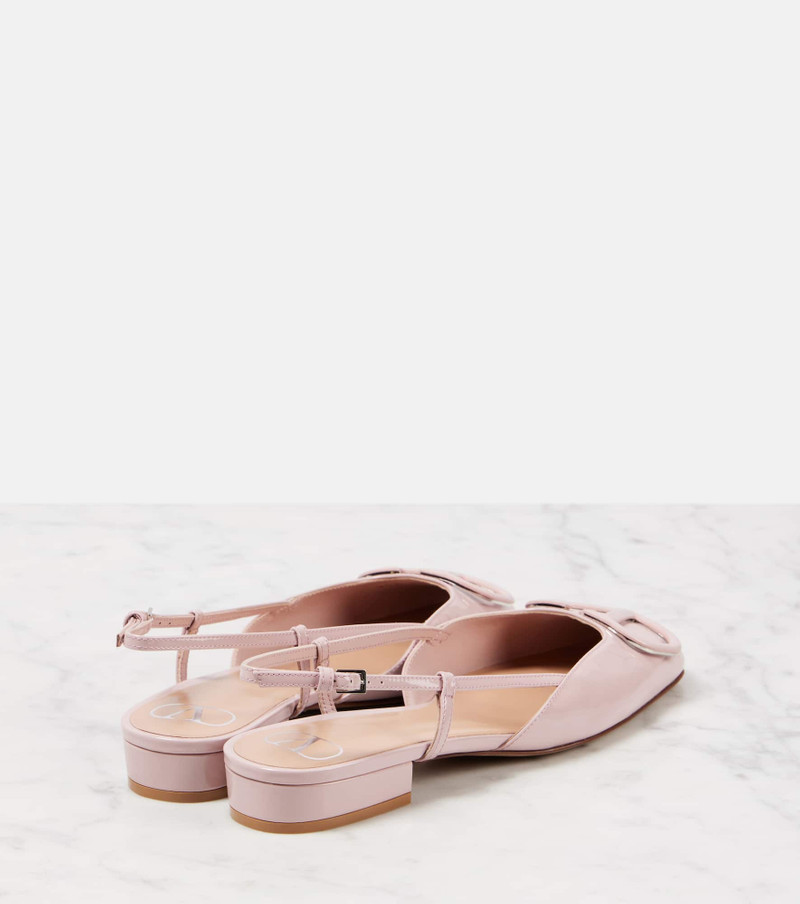 Valentino VLogo Signature leather slingback flats outlook