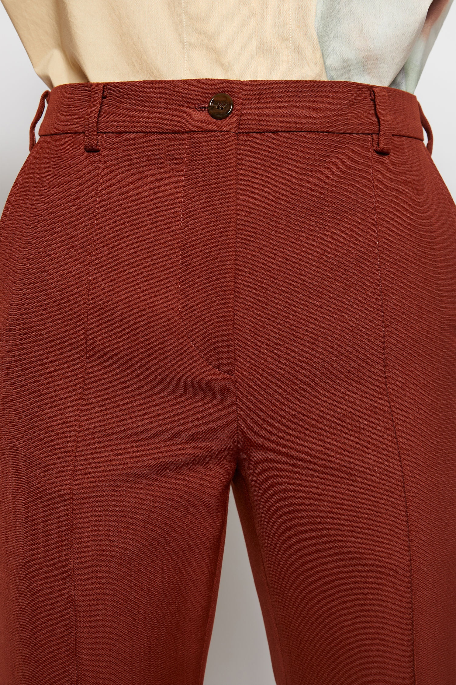 Flared trousers rust brown - 6