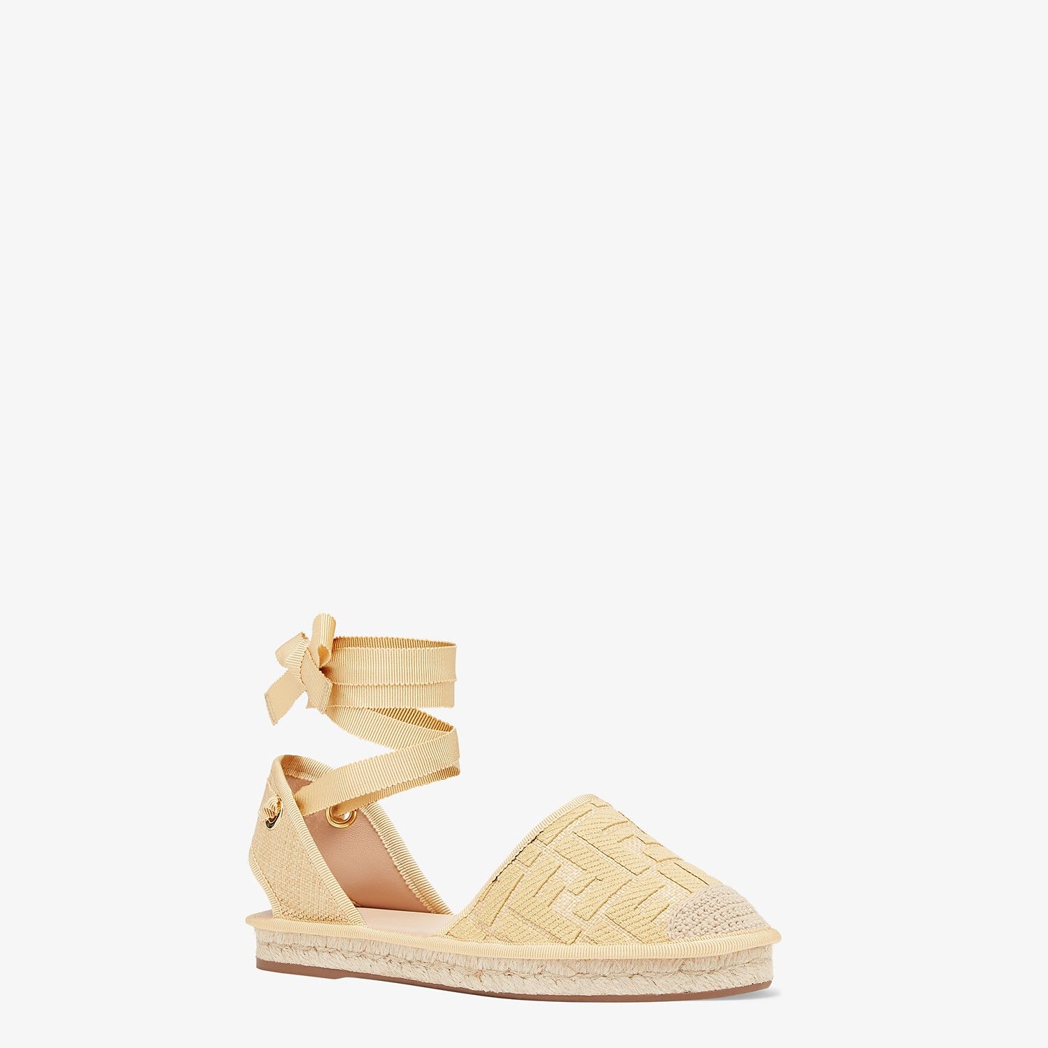 Beige raffia espadrilles - 2