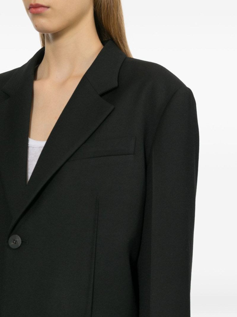logo-embroidered single-breasted jacket 5