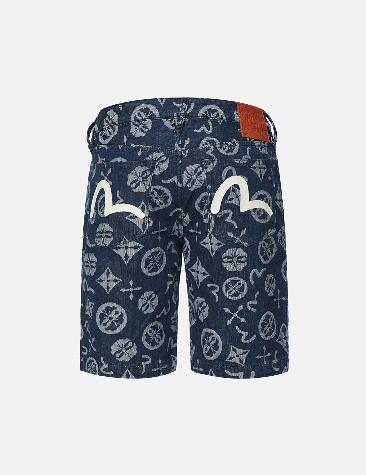 ALLOVER LOGO JACQUARD DENIM SHORTS - 2