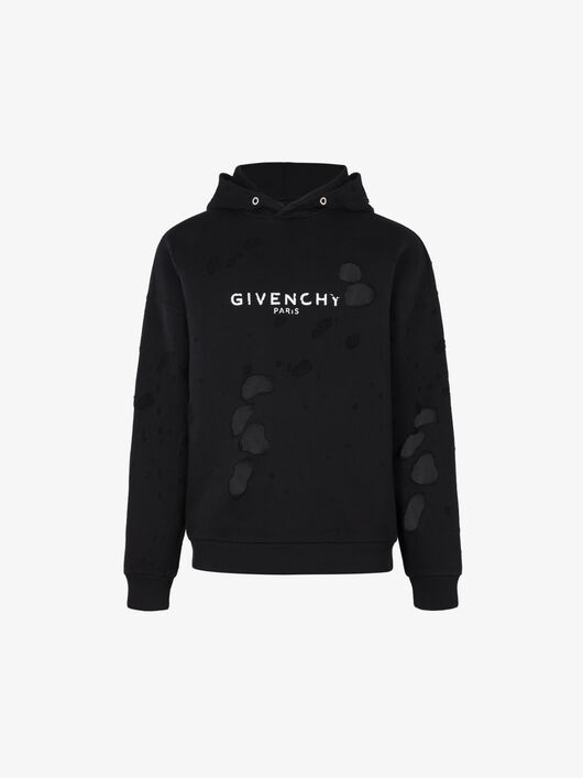 GIVENCHY PARIS DESTROYED HOODIE - 1