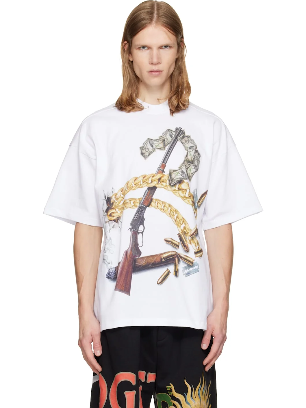 White The New Boy Gun T-shirt - 1