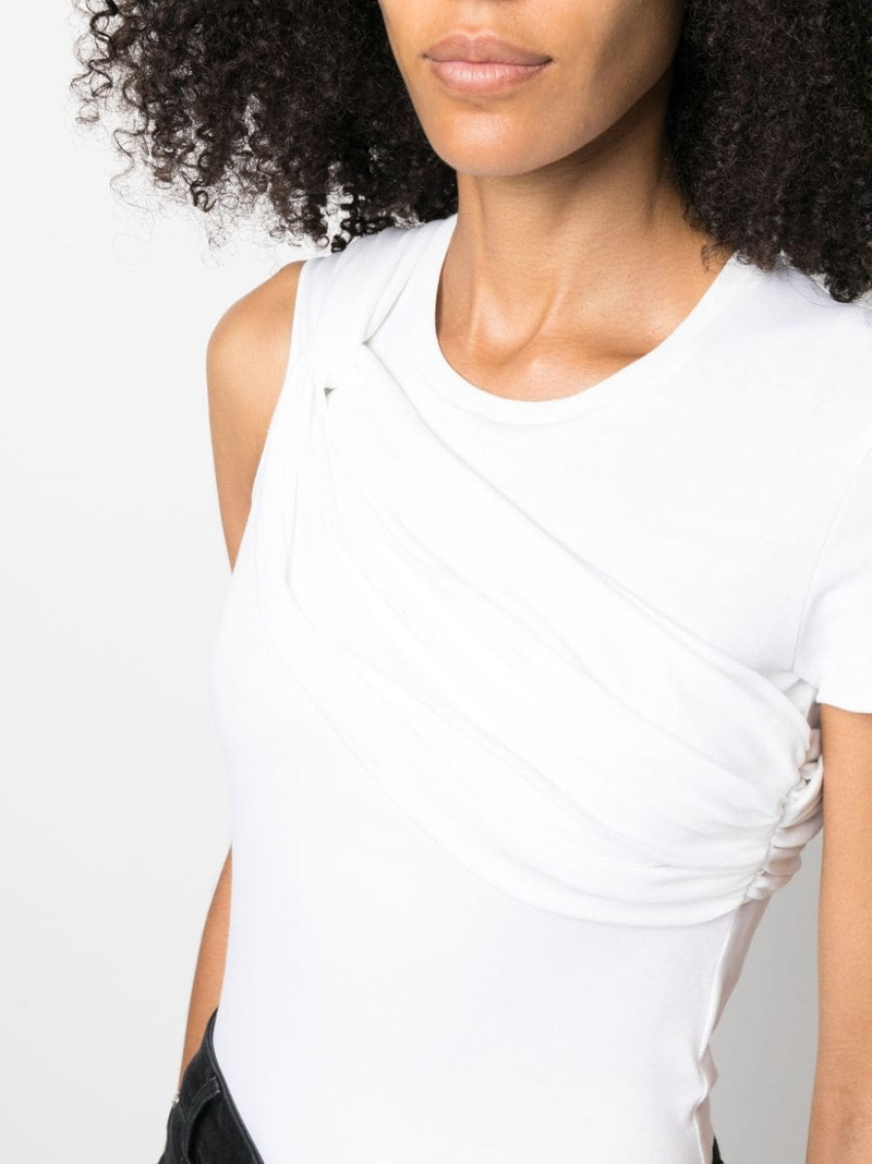 twist-detail cotton T-shirt 5