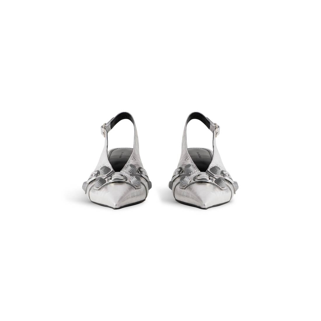 Women's Cagole Slingback 70mm Pump Metallized in Silver - 3