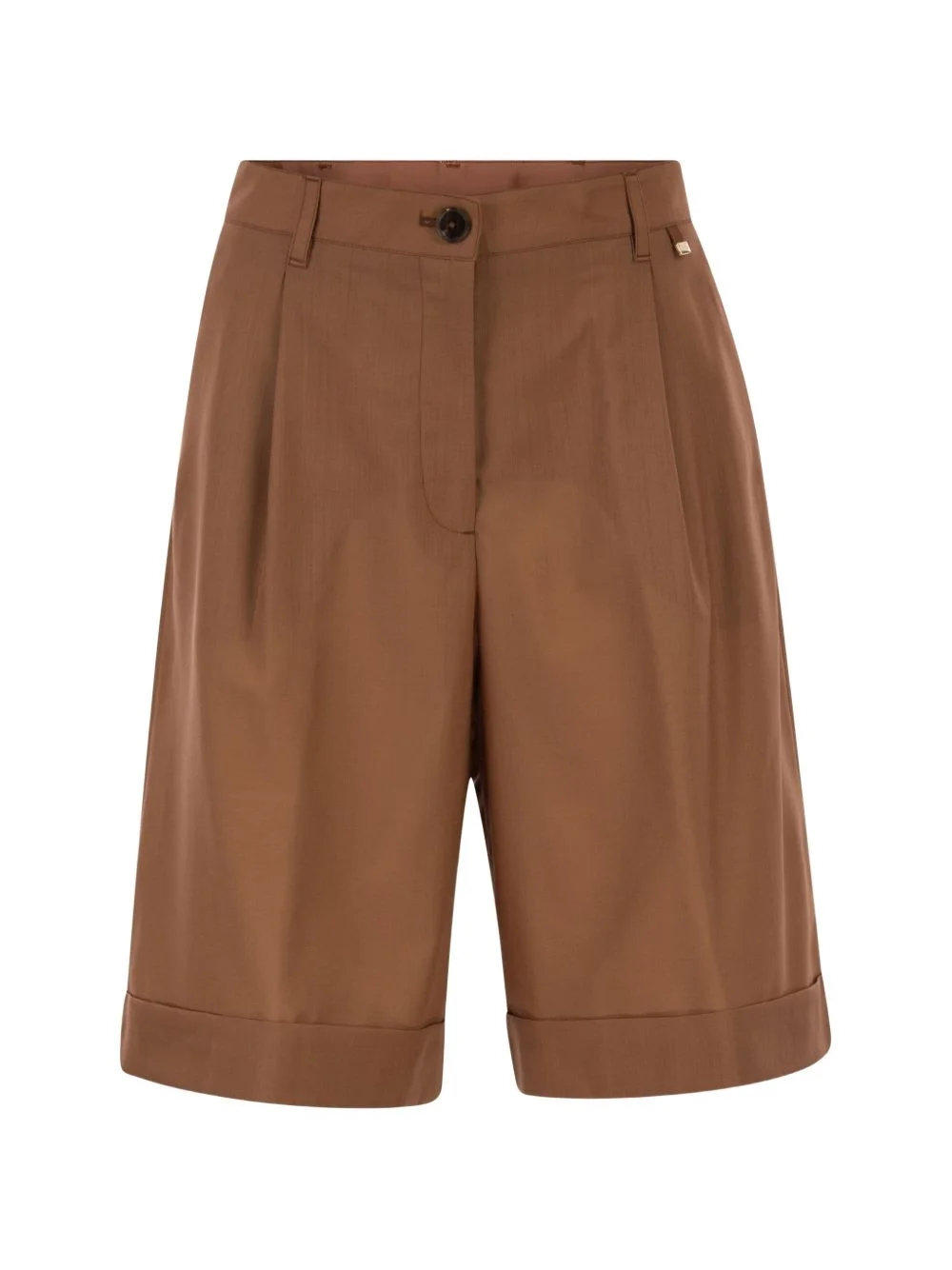 pleated bermuda shorts - 1