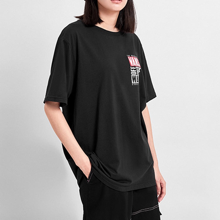 Vans Alphabet Printing Short Sleeve Couple Style Black VN0A4MM5BLK - 3