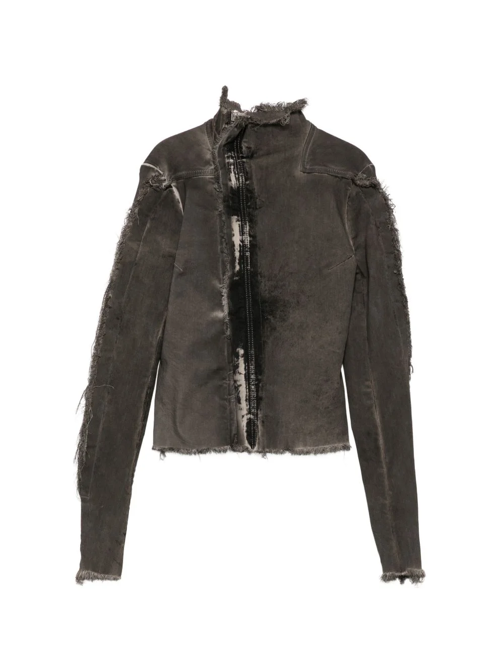 frayed-edge denim jacket - 1