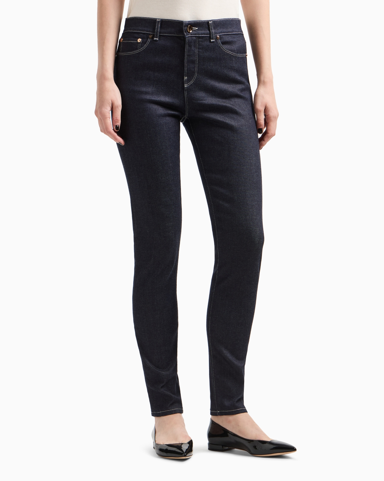 Five-pocket, slim-fit, stretch cotton-denim trousers - 4