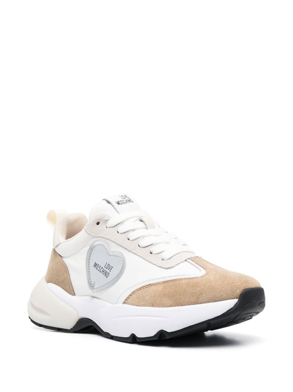 logo-patch panelled sneakers - 2