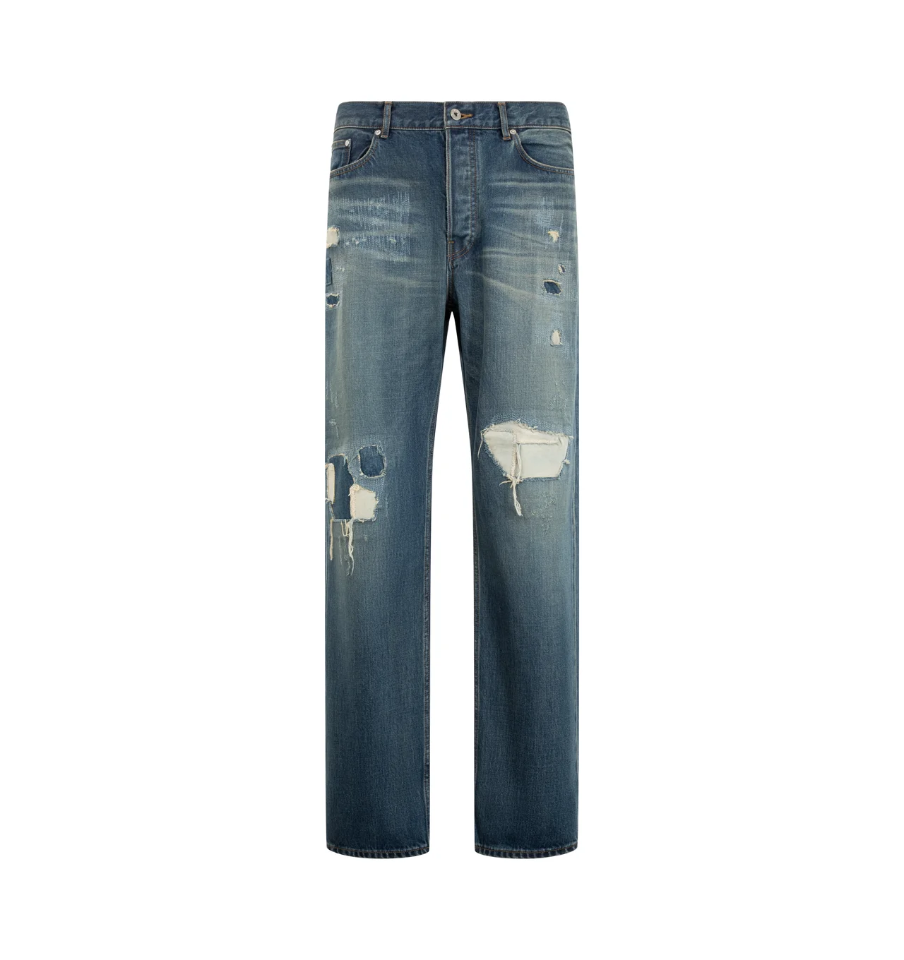 STRAIGHT LEG DENIM JEANS - 1