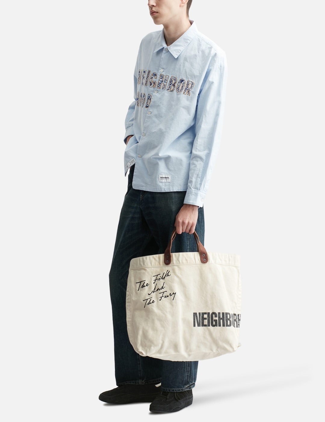WASHED CANVAS TOTE BAG - 5