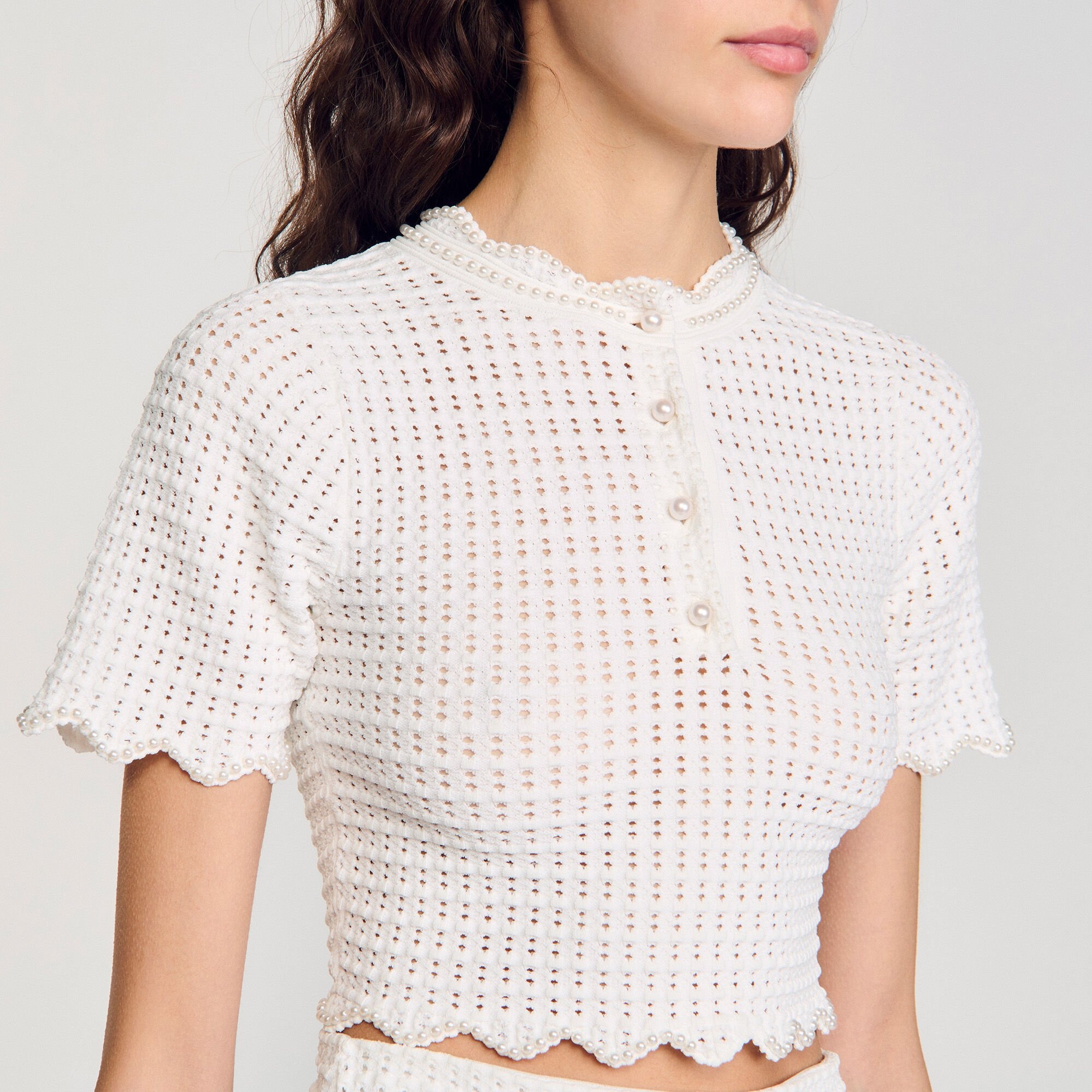 PEARL BEADED KNIT SWEATER - 3