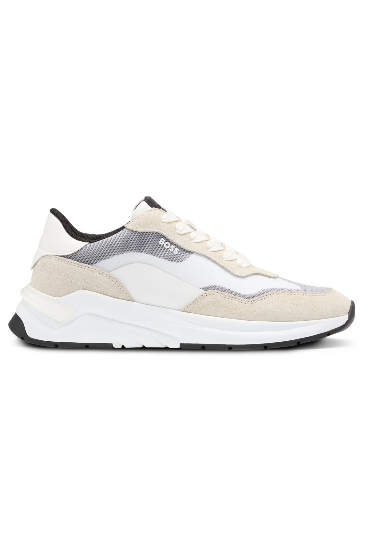 RUNNING-INSPIRED TRAINERS WITH SUEDE AND MESH - 1