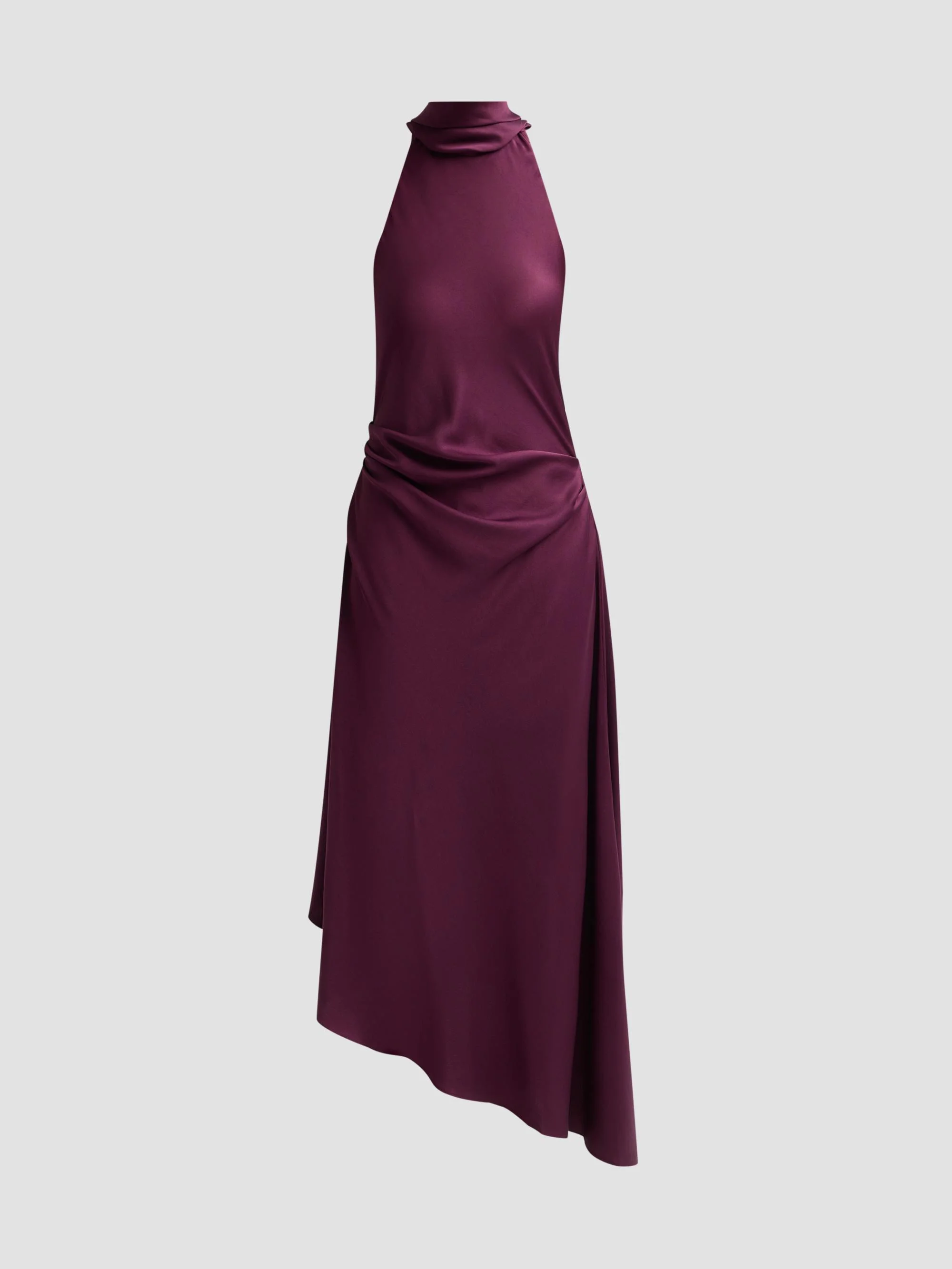 Women's Monica Satin Midi Dress - Fig - 1
