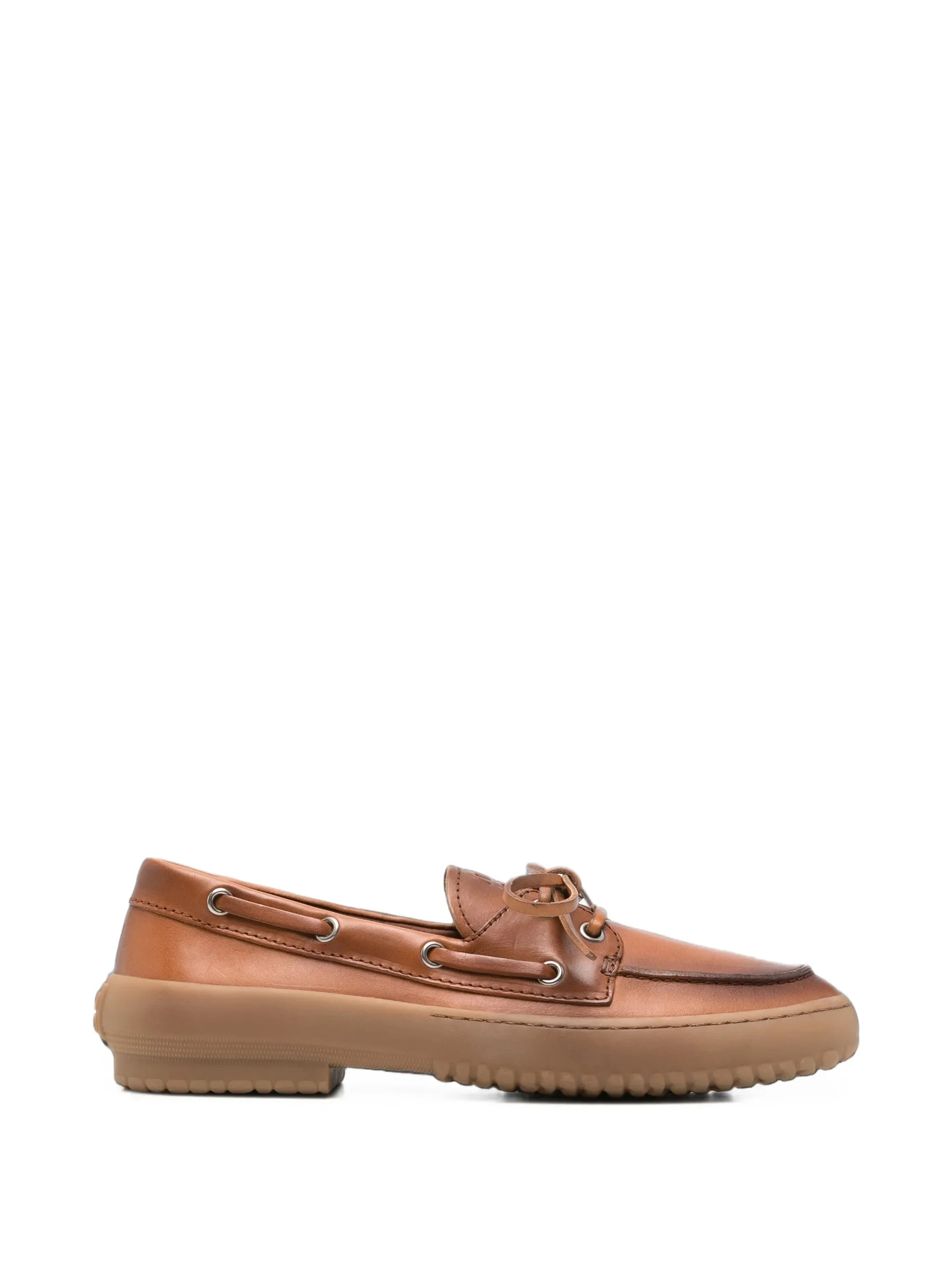 Miu Miu Lace-up Leather Boat Shoes - 1